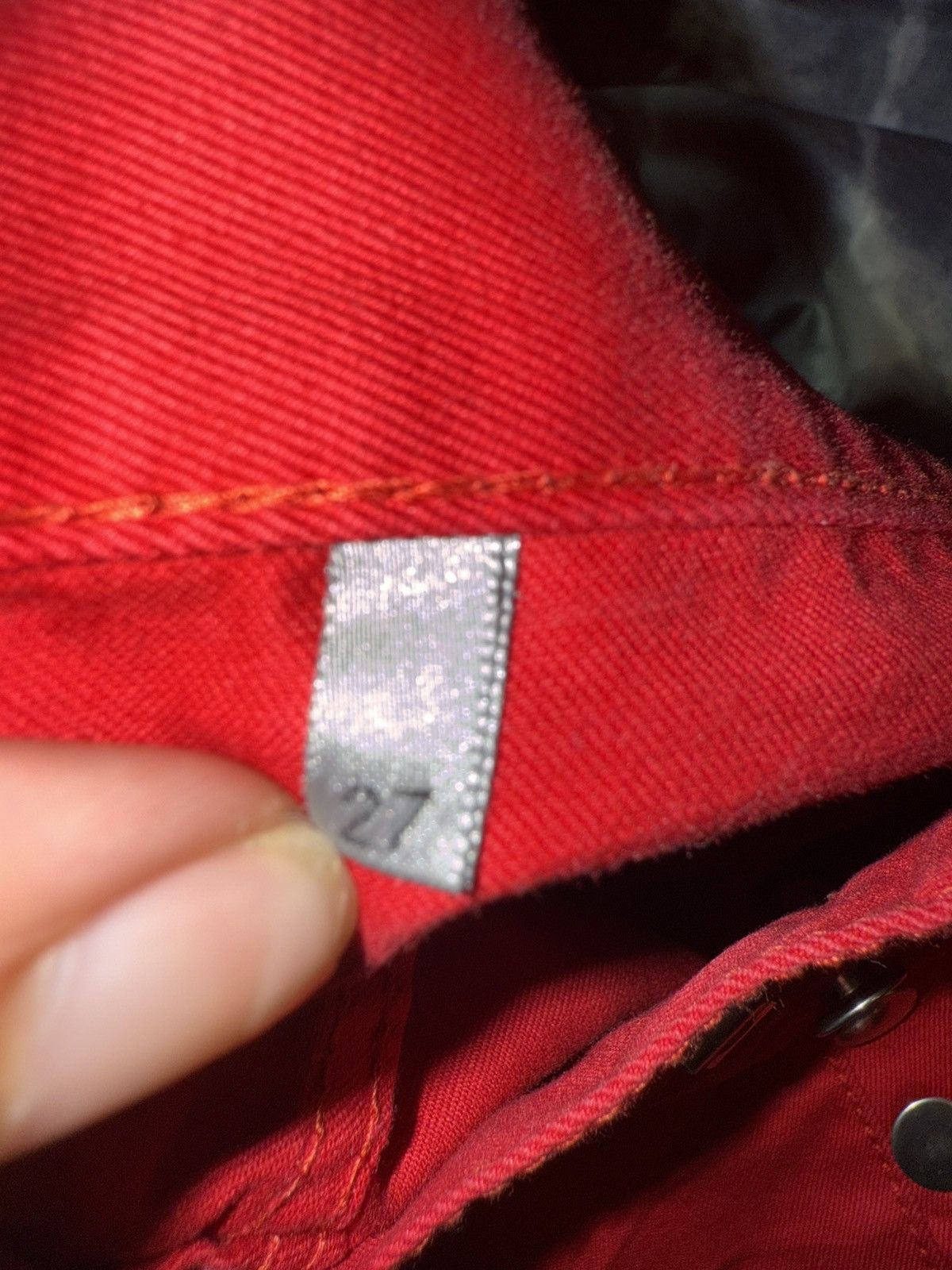 Dior × Hedi Slimane Dior Homme SS05 Red denim Size US 27 - 11 Thumbnail