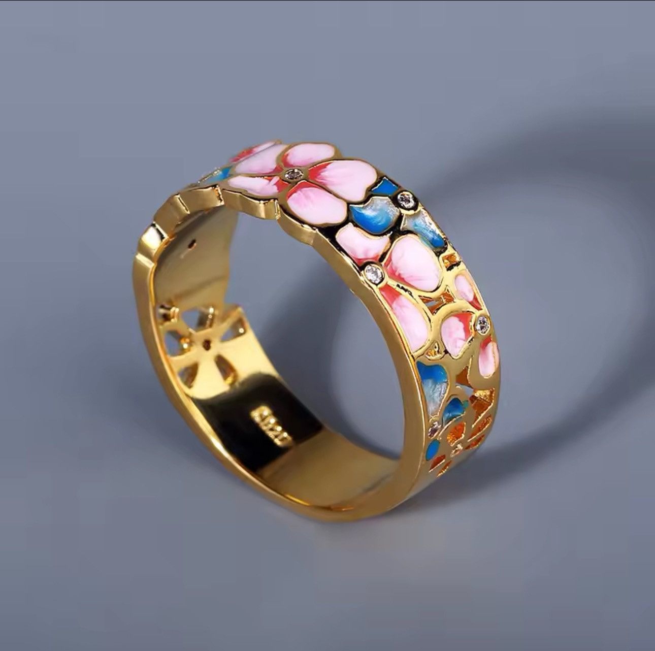 Japanese Brand × Jewelry Colorfull Flower Enamel Craft Ring Size ONE SIZE - 1 Thumbnail