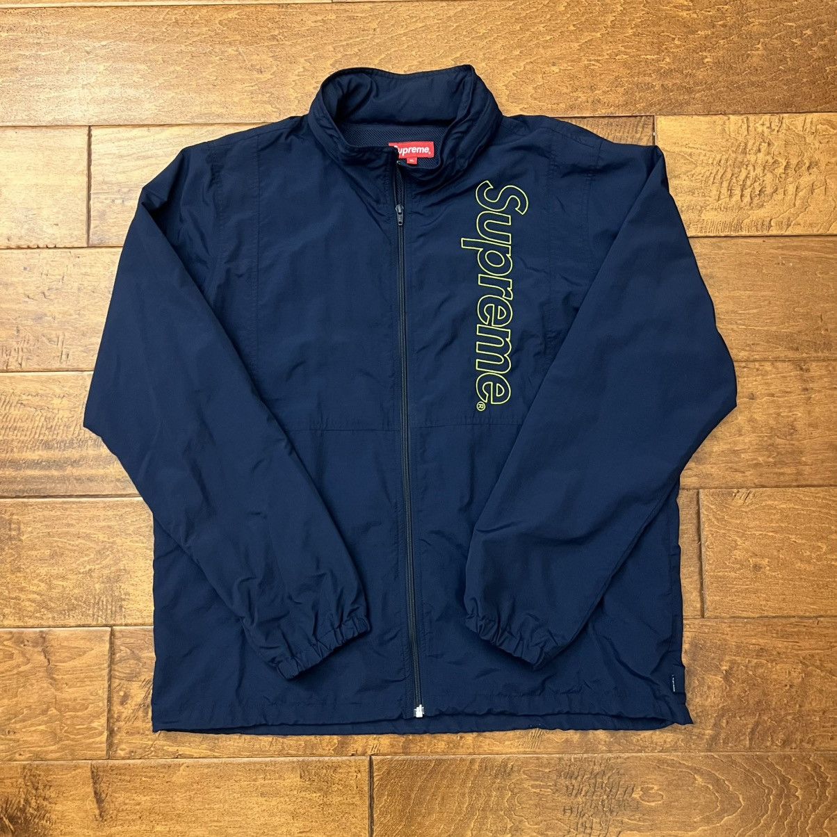 Supreme Supreme SS16 Nylon Windbreaker XL Jacket Navy Track Jacket