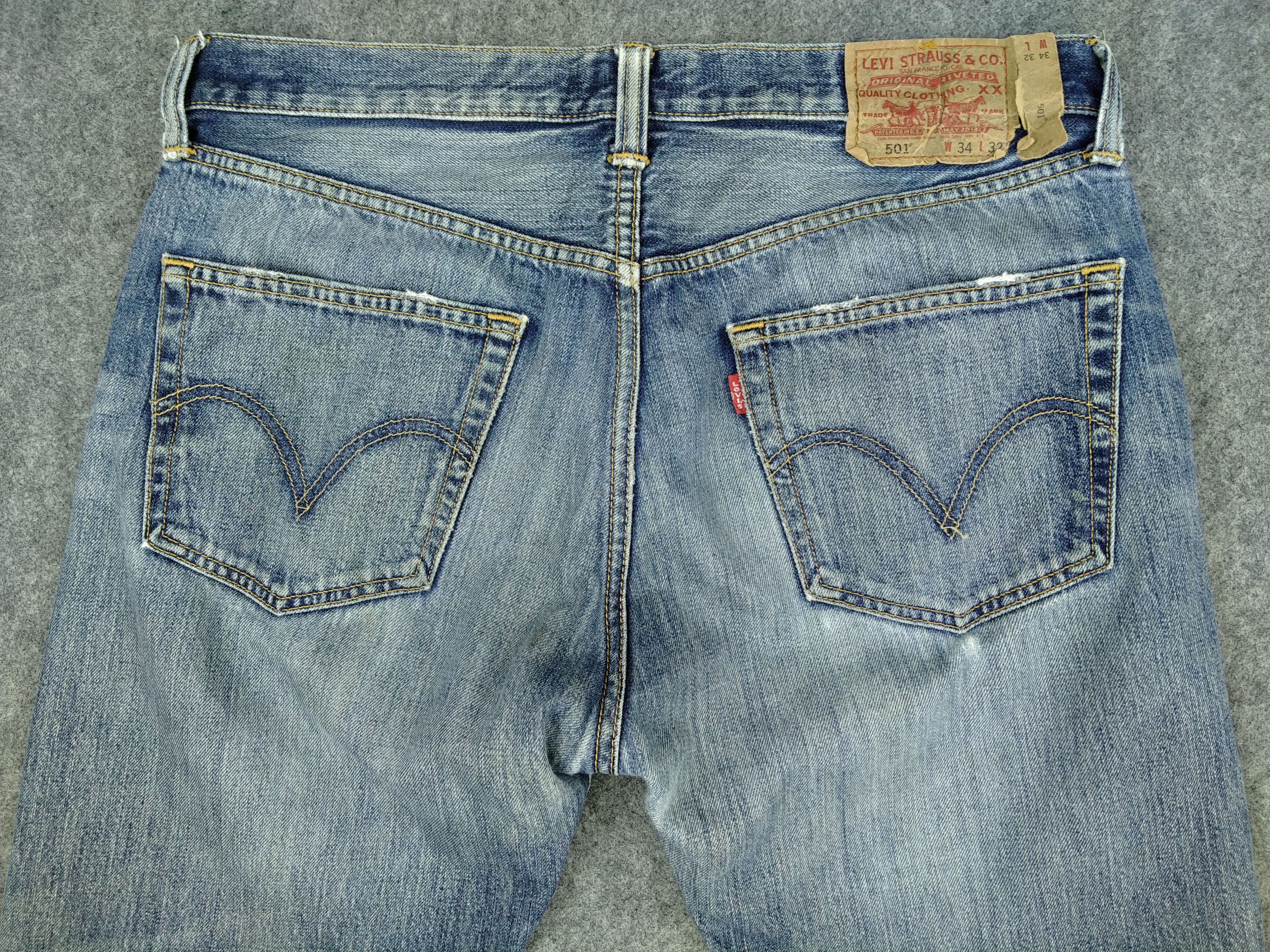Japanese Brand Blue Distressed Vintage Levi's 501 34x26.5 Denim -JN257 Size US 34 / EU 50 - 4 Thumbnail