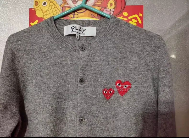 Comme des Garcons Comme Des Garcons Knitted Cardigan Light Gray Large and Sm Size S / US 4 / IT 40 - 2 Thumbnail