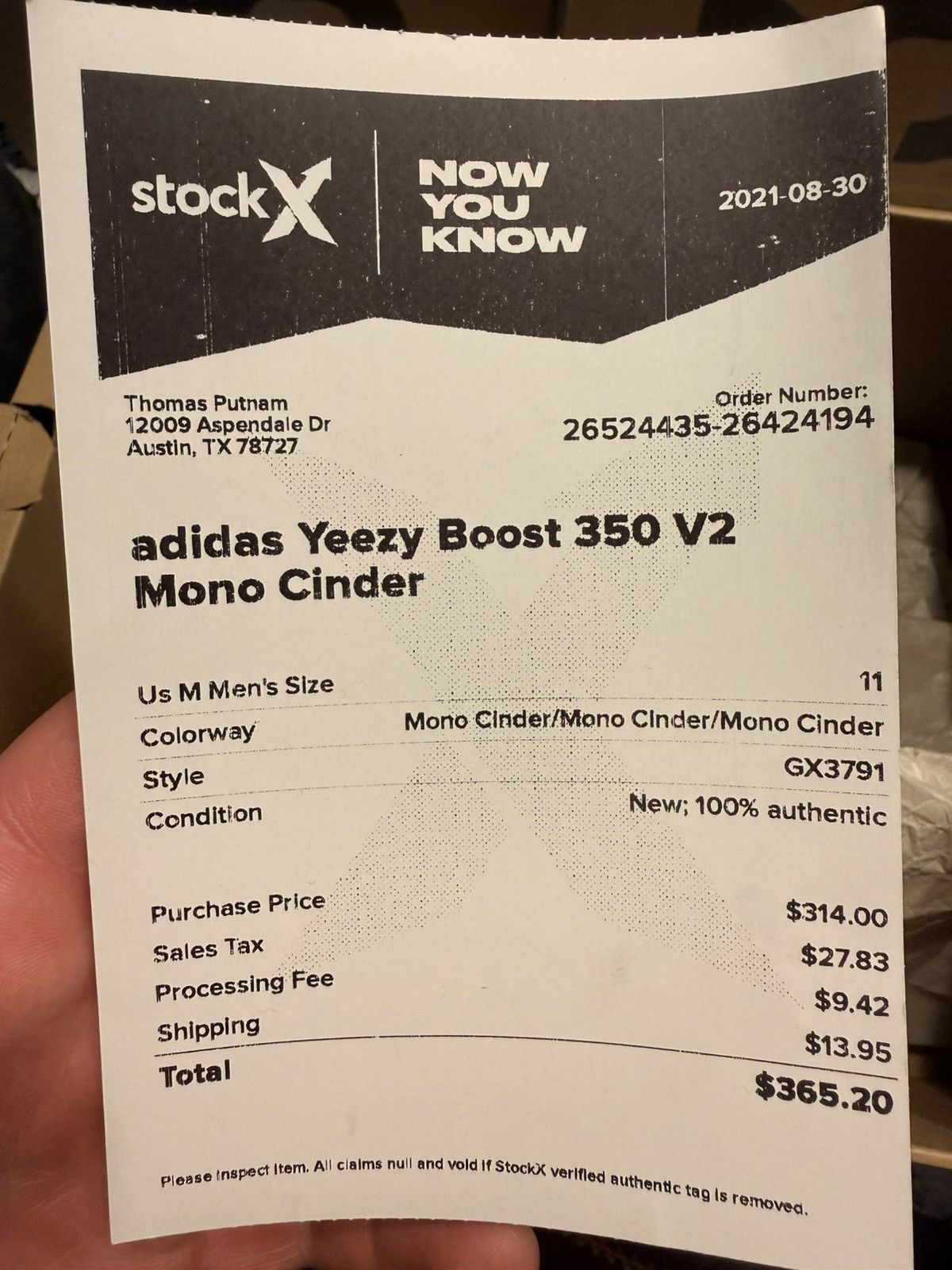 Yeezy Adidas Yeezy Boost 350 V2 ‘Mono Cinder’ Size US 10.5 / EU 43-44 - 9 Thumbnail