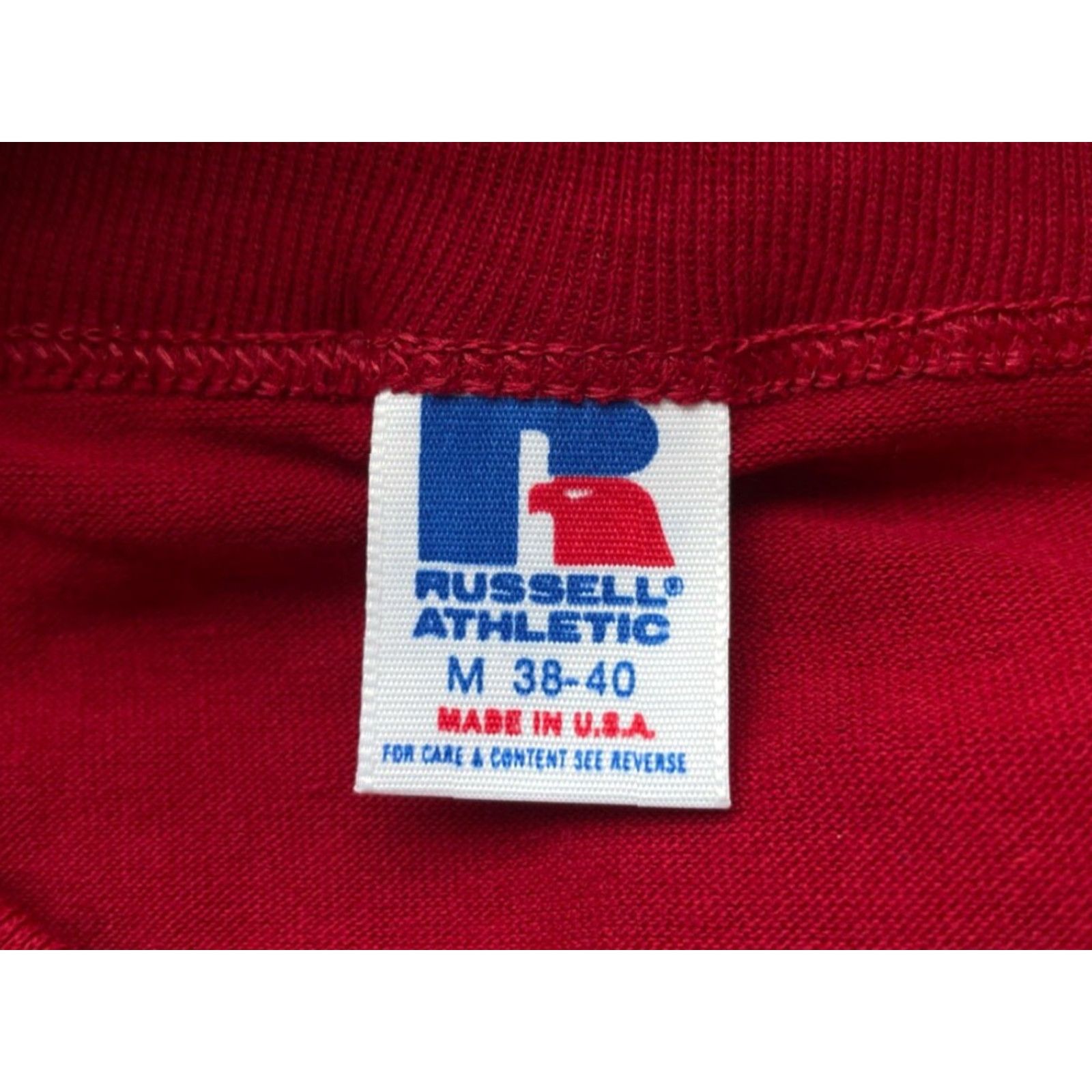 Russell Athletic VINTAGE Russell Athletic Crewneck T-Shirt Mens M Red 90s NOS Deadstock NWT - 1990s Sport Athletic Shirt Size US M / EU 48-50 / 2 - 2 Thumbnail