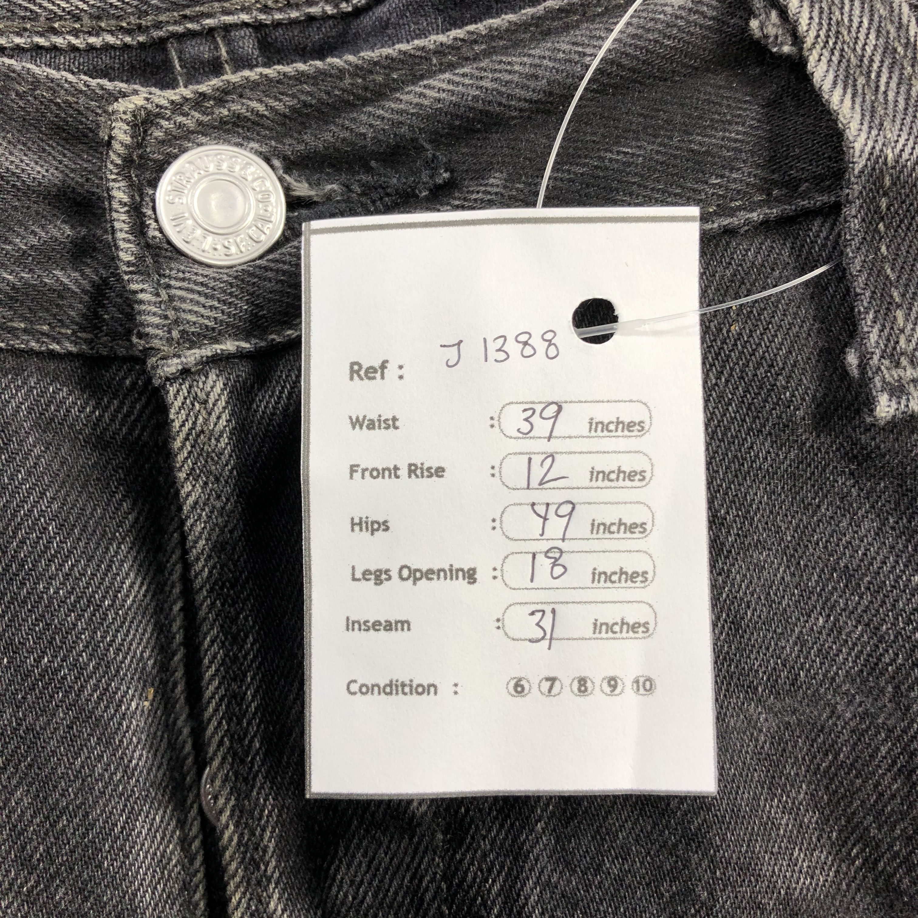 Levi's Vintage Ripped Levis 501 Jeans-J1388 Size US 39 - 18 Thumbnail