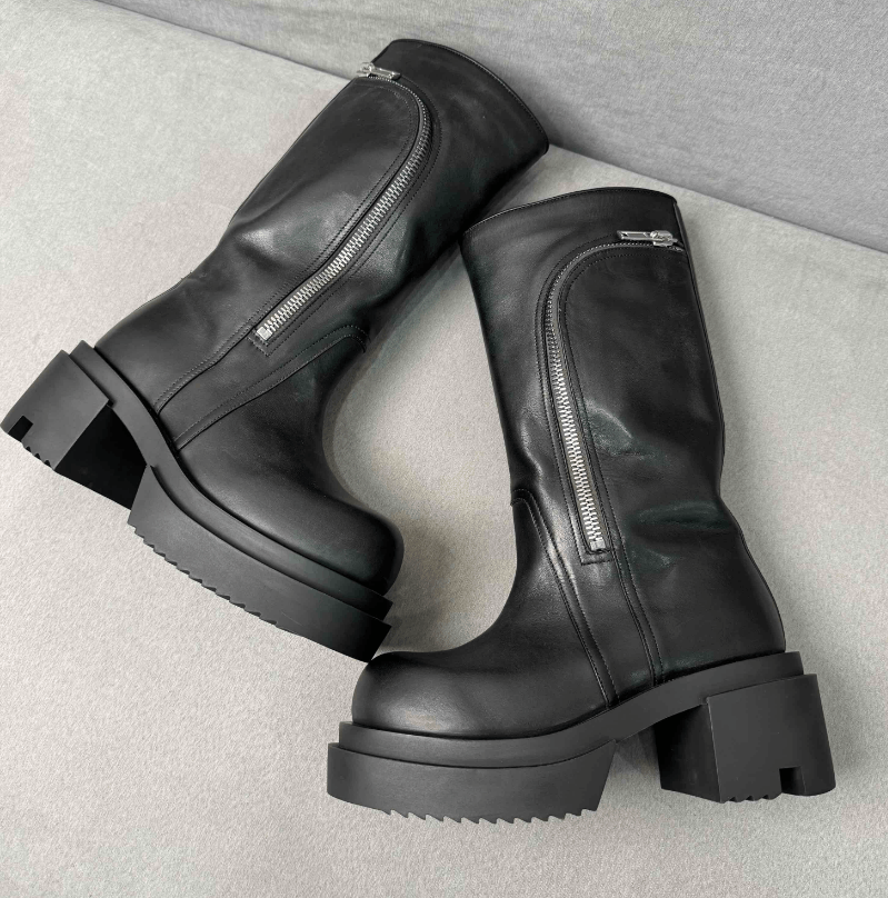 Rick Owens Rick Owens Black Platform Knee-High Boots Size US 6 / IT 36 - 4 Thumbnail