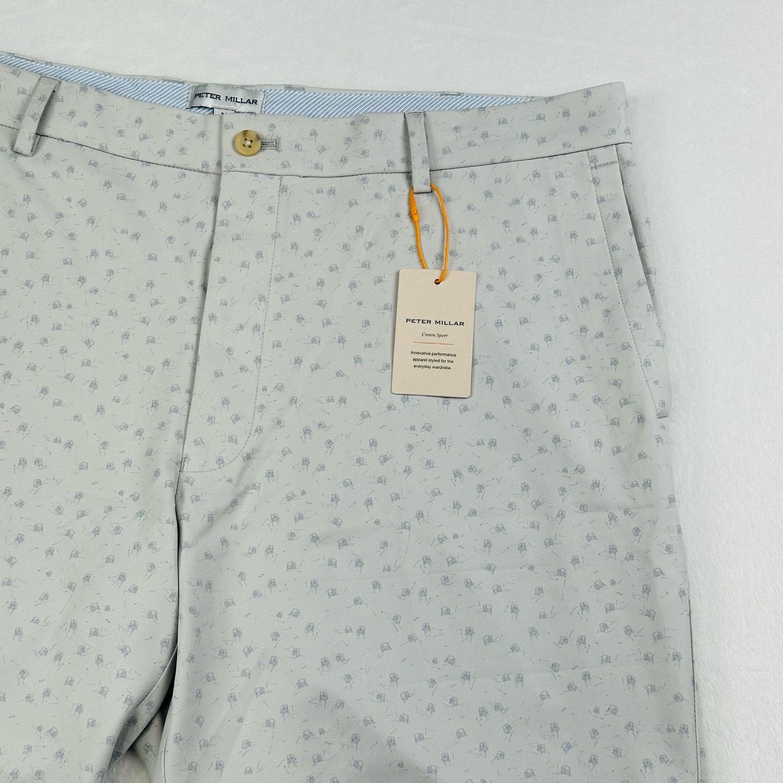 Peter Millar Peter Millar CS Men’s 36 Grey Quick Dry Hybrid Golf Shorts Size US 36 / EU 52 - 4 Thumbnail