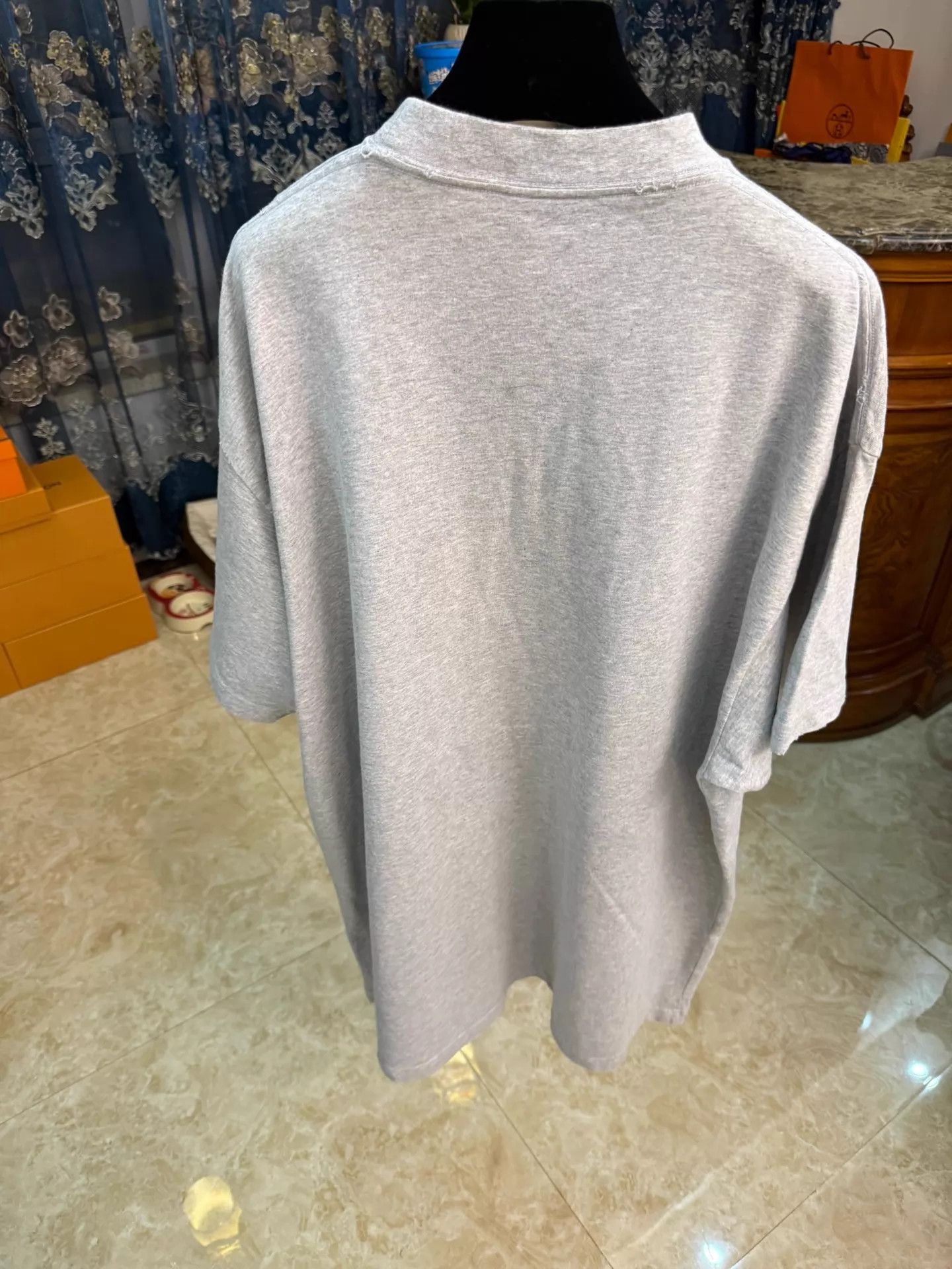 Balenciaga Balenciaga OS Gray Knit Logo T - Shirt Size US L / EU 52-54 / 3 - 2 Thumbnail