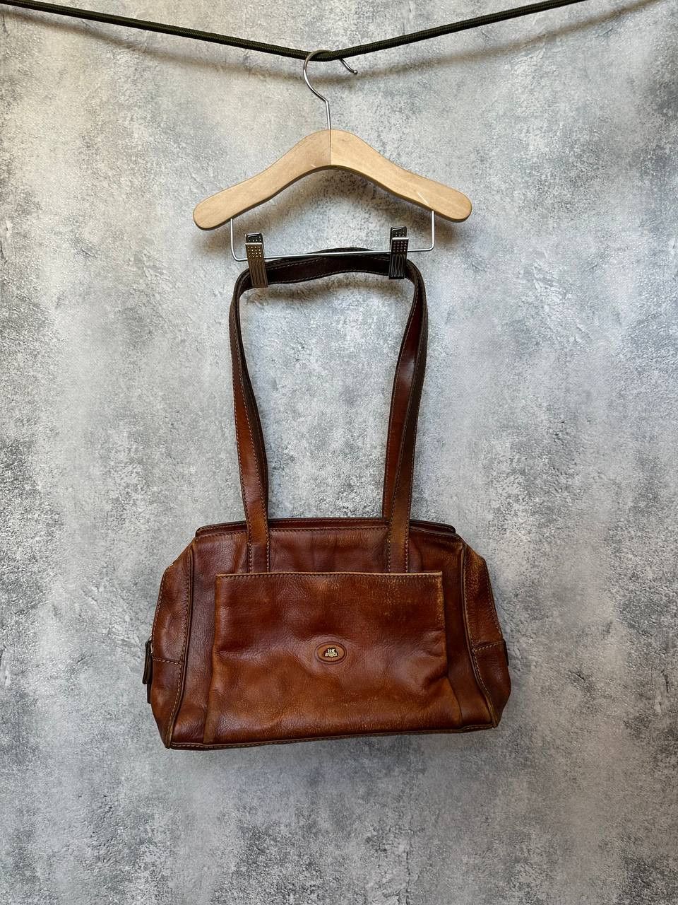 Genuine Leather The Bridge Vintage Cognac Leather Shoulder Bag – Italian Size ONE SIZE - 2 Thumbnail