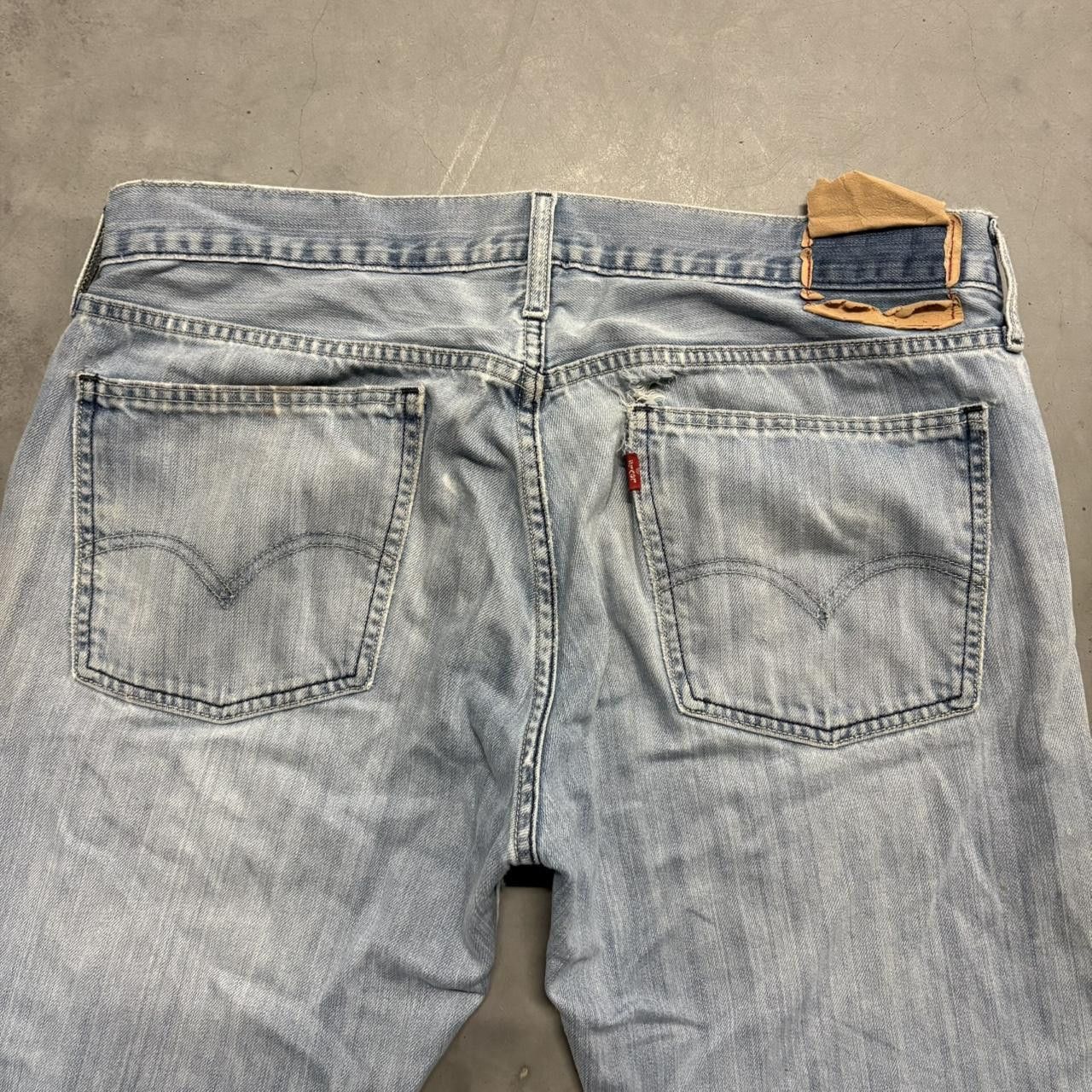 Vintage Crazy Vintage Y2K/2000s Baggy Wideleg Ripped Light Wash Distressed Denim Jeans! Size US 36 / EU 52 - 7 Thumbnail