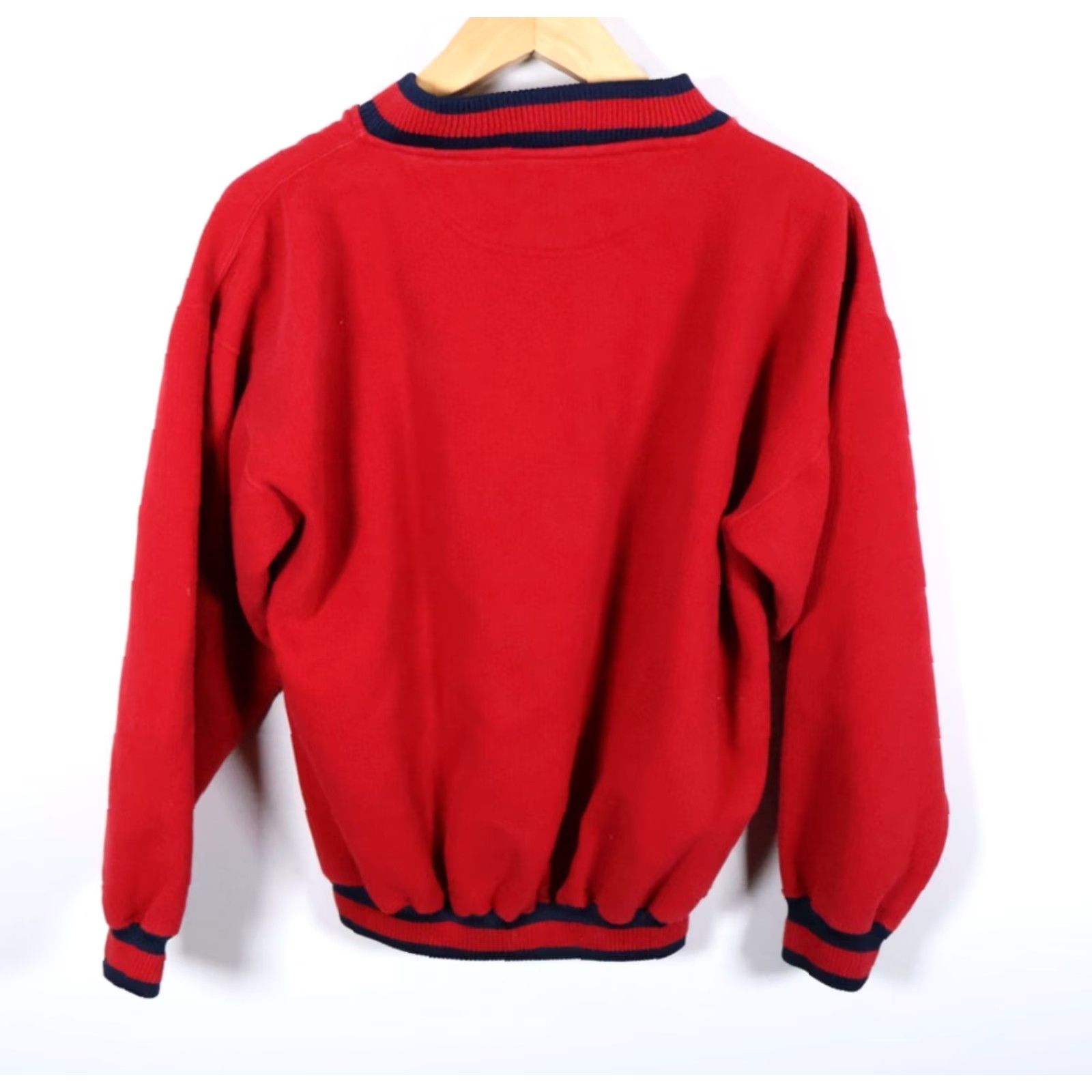 Vintage VINTAGE Pluma Sweatshirt Mens Large Red Blue Crew Neck Pullover 90s Tennis Pique Cotton Blend Fleece Heavyweight Seasonal Warmth Size US L / EU 52-54 / 3 - 2 Thumbnail