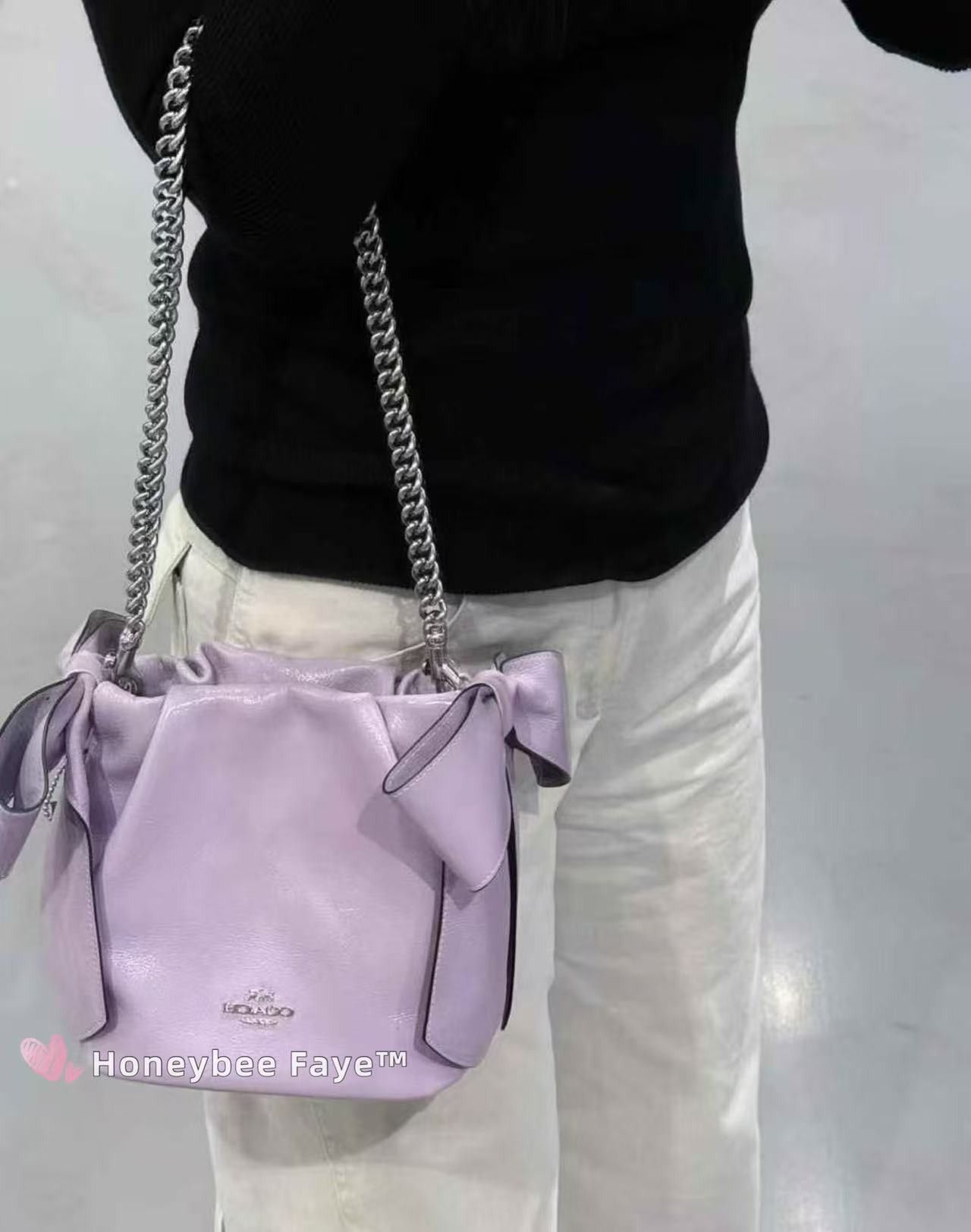Coach Faye Mini Drawstring Bag With Bows CEL03 Size ONE SIZE - 1 Thumbnail