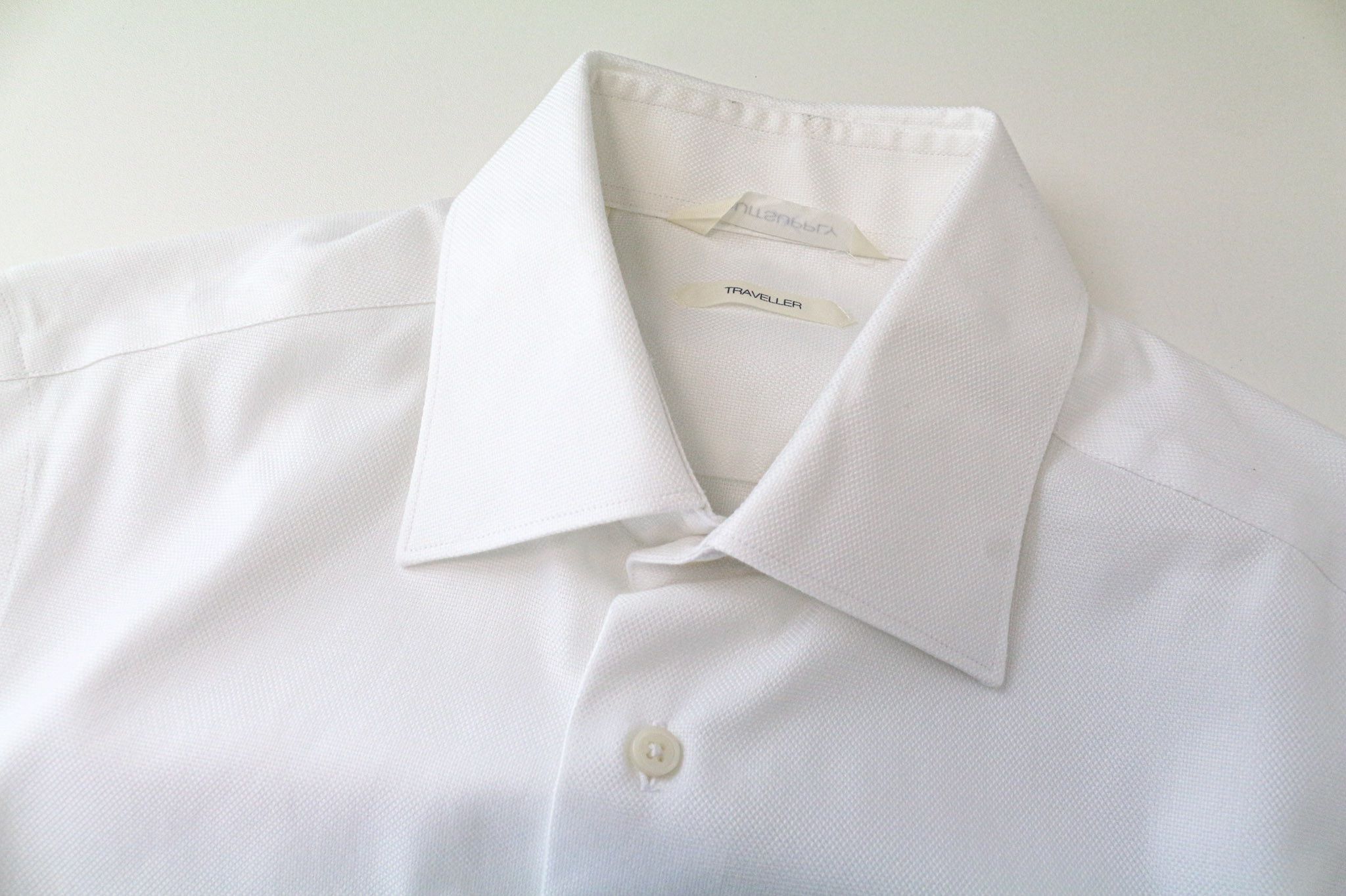 Suitsupply TRAVELLER 46/18 Extra Slim White Cotton Shirt 79285 Size 46R - 3 Thumbnail