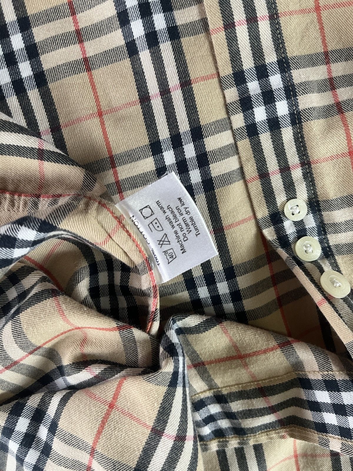 Burberry Vintage Burberry Nova Check Long Sleeve Button Down Shirt Size US L / EU 52-54 / 3 - 7 Thumbnail