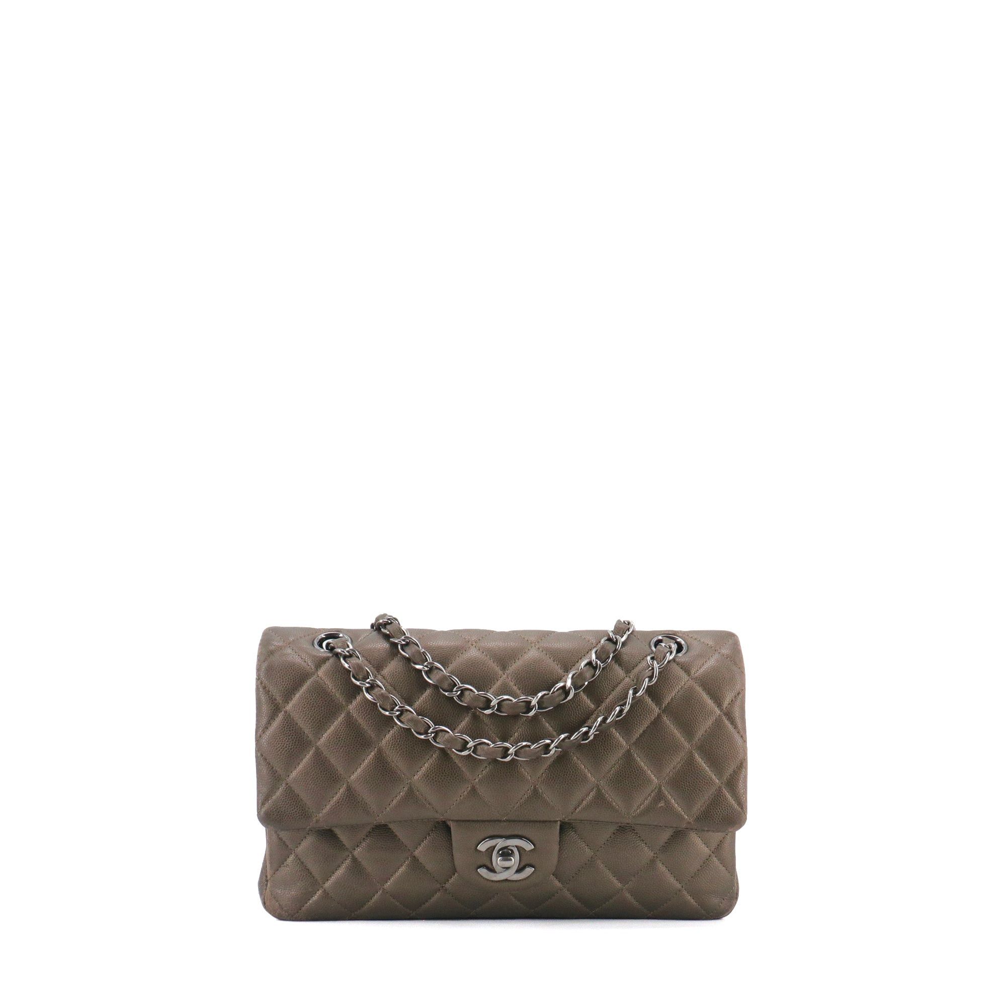 Chanel CHANEL - Chanel Classique/Timeless double flap handbag in gold caviar leather Size ONE SIZE - 1 Thumbnail