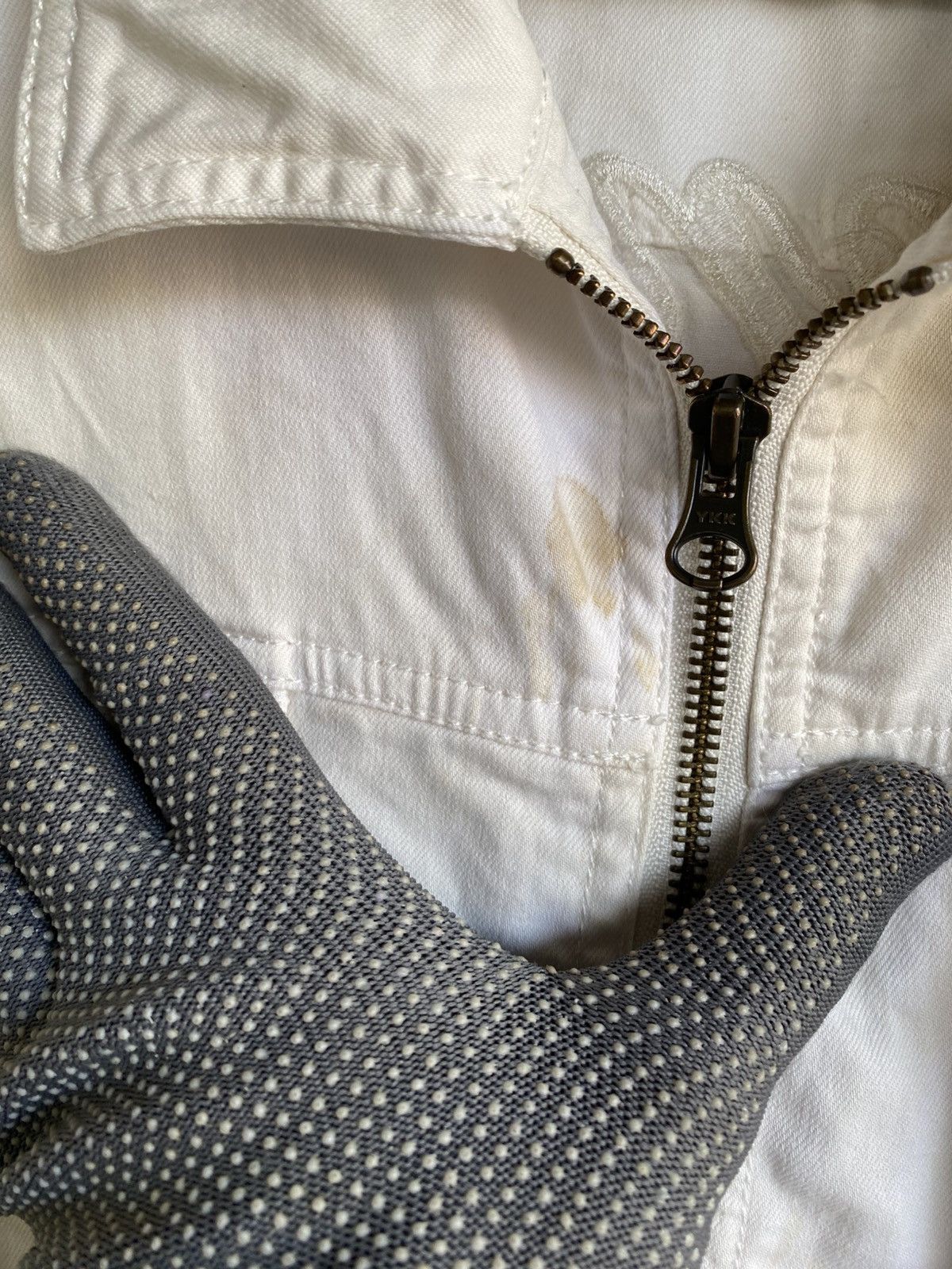 Japanese Brand Vintage Geronimo Chief U.S.A. White Embroidered Jacket Nativ Size US S / EU 44-46 / 1 - 7 Thumbnail