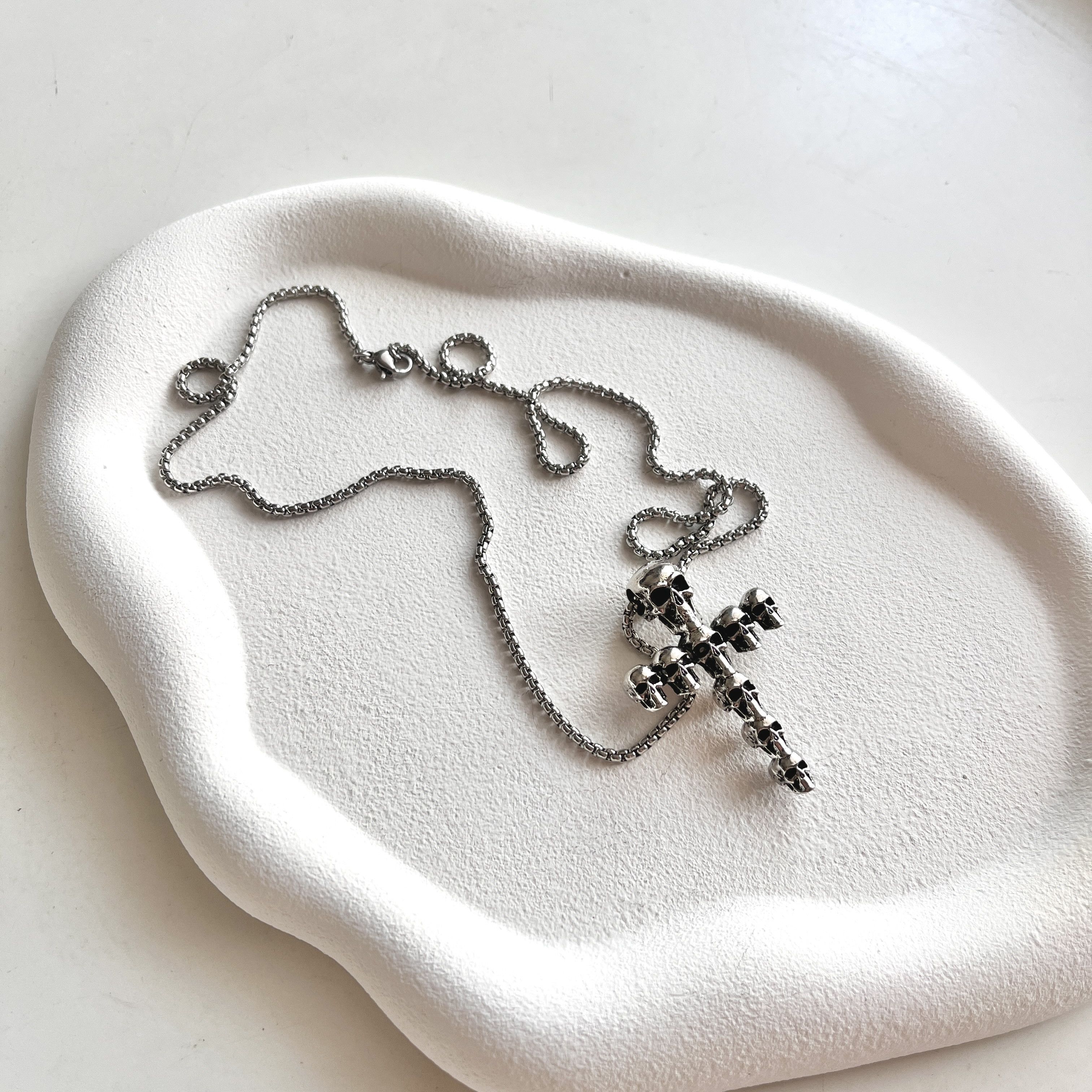 Jewelry Punk Necklace Alternative Gothic Chain Y2k Size ONE SIZE - 1 Thumbnail