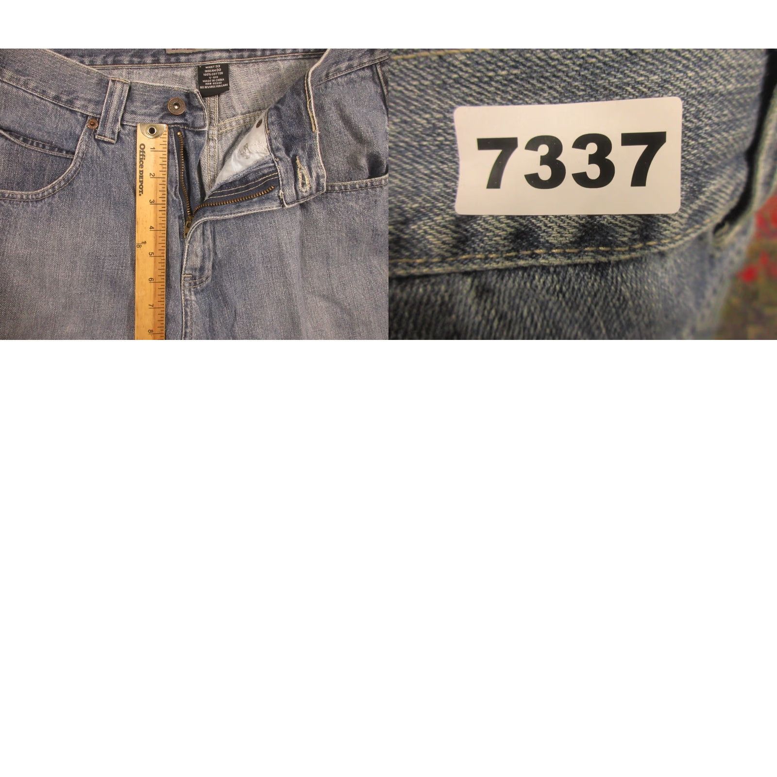 Anchor Blue VINTAGE Anchor Blue Jeans 33X30 Light Denim 5-Pocket Relaxed Straight Baggy Zipper Button Closure Mens 90s Grunge Baggy Jeans Size US 33 - 8 Thumbnail