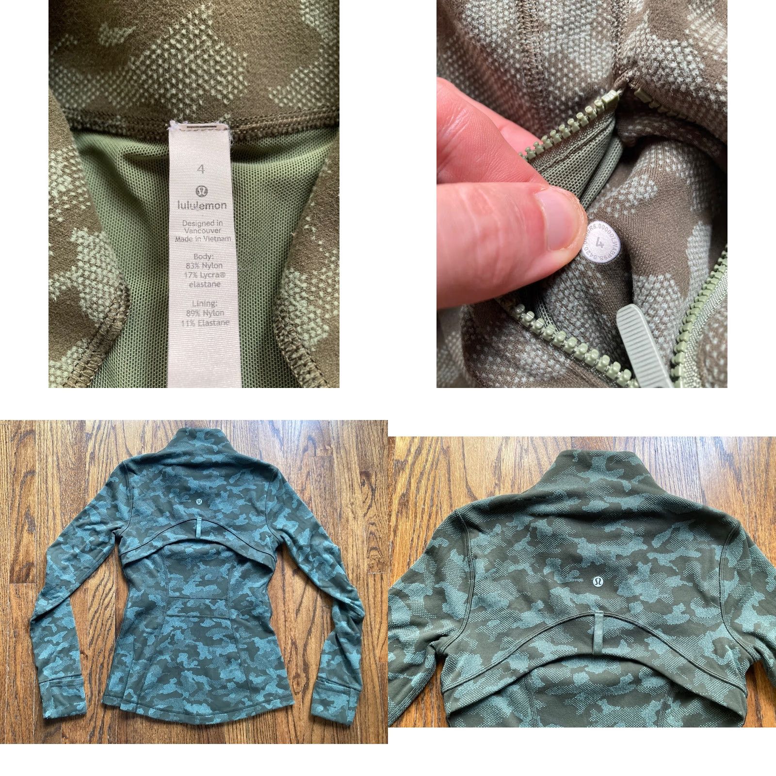 Lululemon Lululemon Define Jacket Womens Size 4 Camouflage Olive Green Full Zip Heritage Nylon Green Womens Size S / US 4 / IT 40 - 8 Thumbnail