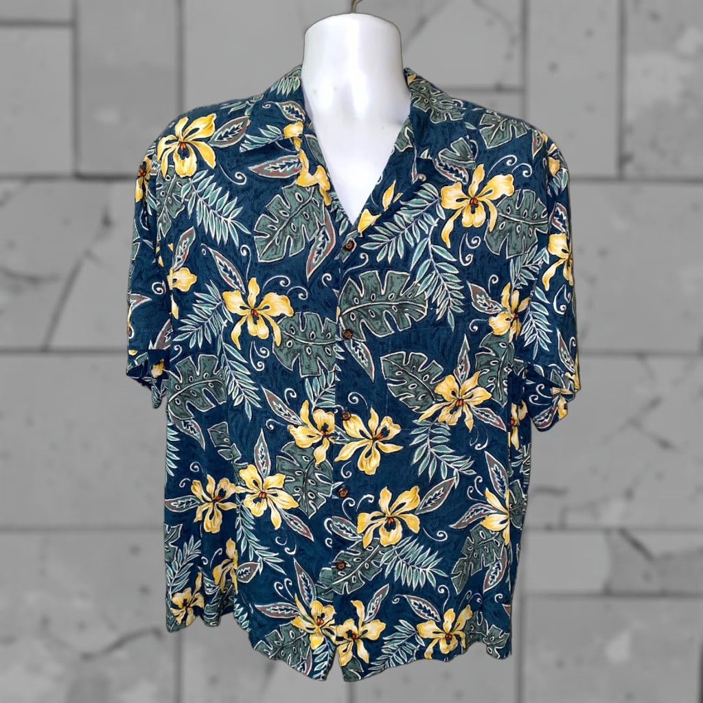 IOLANI Iolani Sportswear Mens Aloha Shirt Floral Multicolor Hawaiian Shirt Size L Men Regular Short Sleeve Collared Casual Size US L / EU 52-54 / 3 - 1 Thumbnail