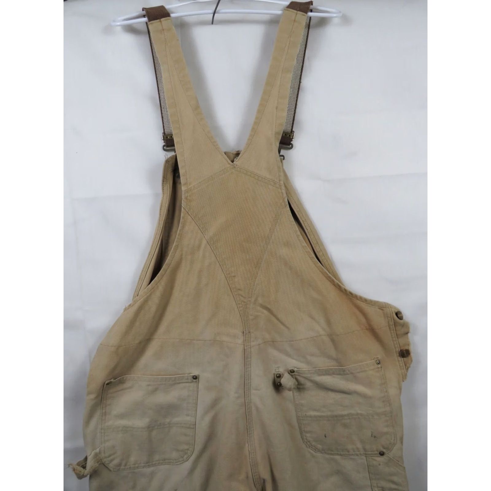 Carhartt VINTAGE Carhartt Bib Overalls 42X30 Brown Canvas Carpenter Duck insulated USA Union made Mens Size US 42 / EU 58 - 8 Thumbnail