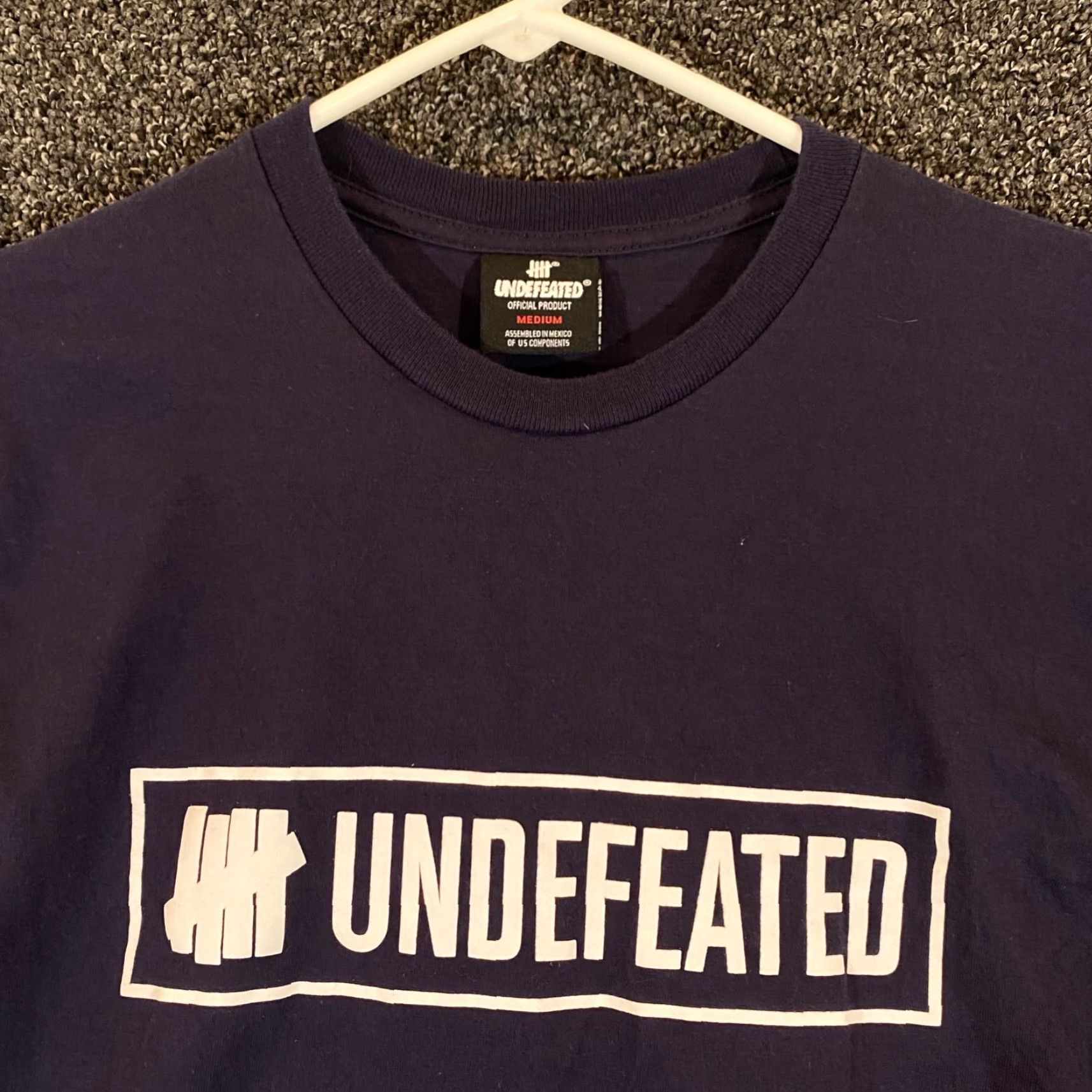Undefeated Undefeated Shirt Mens Medium Navy Blue Streetwear Long Sleeve Crew Neck Cotton T-Shirt Size US M / EU 48-50 / 2 - 2 Thumbnail
