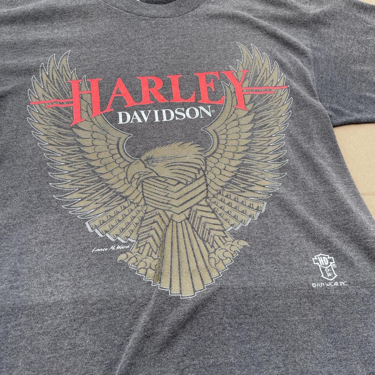 Vintage Vintage 80s Harley Davidson Eagle Tee Size US M / EU 48-50 / 2 - 2 Thumbnail