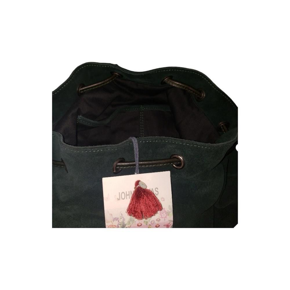 Designer Johnny Was Los Angeles NWT Green Suede Drawstring Bag Size ONE SIZE - 9 Thumbnail