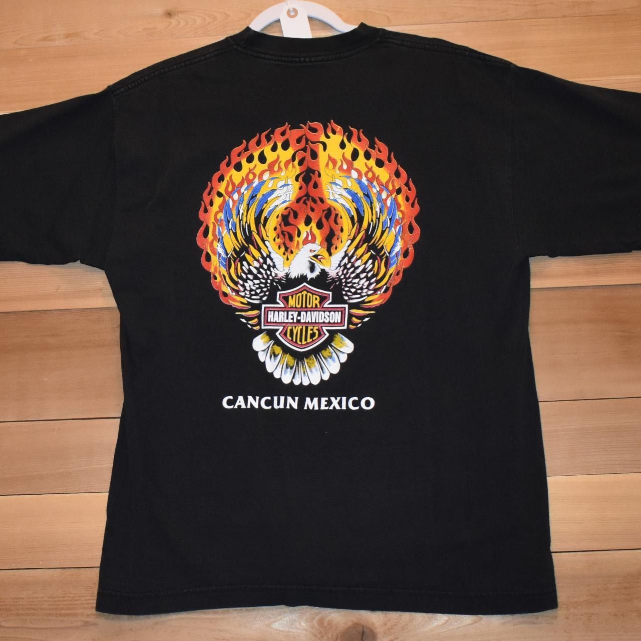 Harley Davidson Vintage 1990's Harley Davidson Cancun, Mexico Tee Size US XL / EU 56 / 4 - 1 Thumbnail