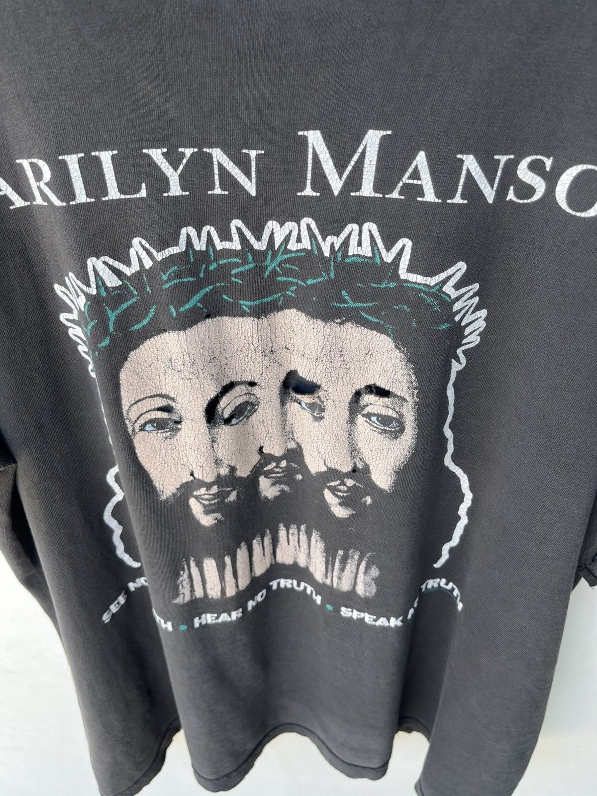 Marilyn Manson Vintage 1996 Faded Marilyn Manson ‘Believe’ Shirt Size XL Size US XL / EU 56 / 4 - 3 Thumbnail