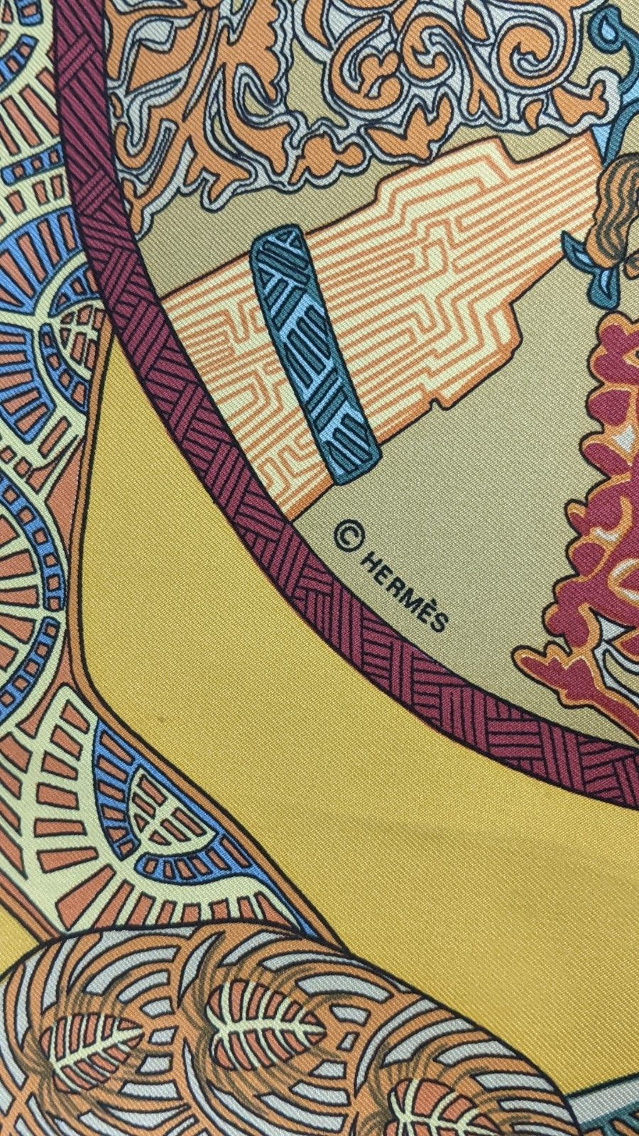 Hermes Hermes Art des Steppes by Annie Faivre Silk Scarf Size ONE SIZE - 6 Thumbnail