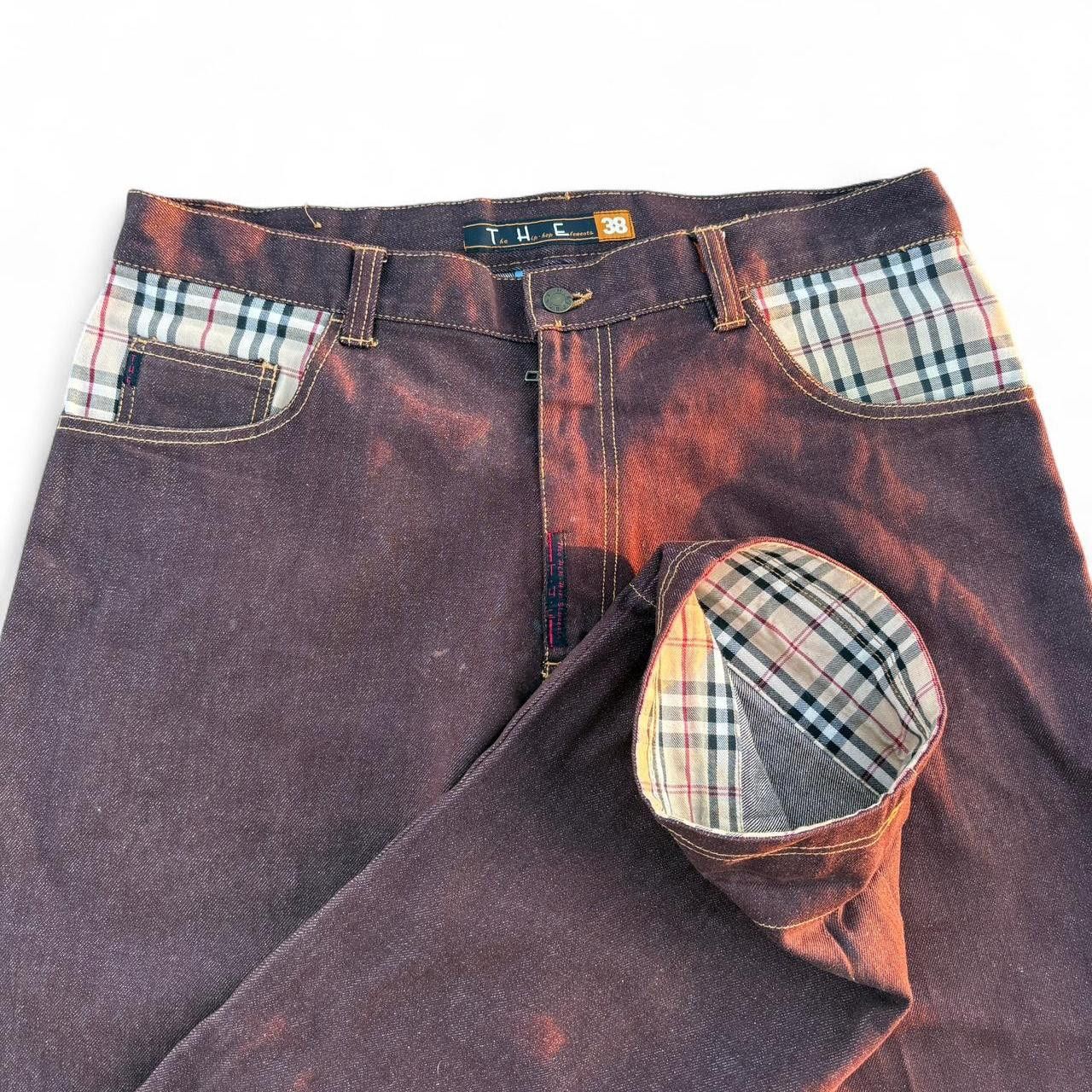 Other Hip Hop Elements Men’s Wide-Leg Jeans Brown Plaid Size 38 Size US 38 / EU 54 - 3 Thumbnail