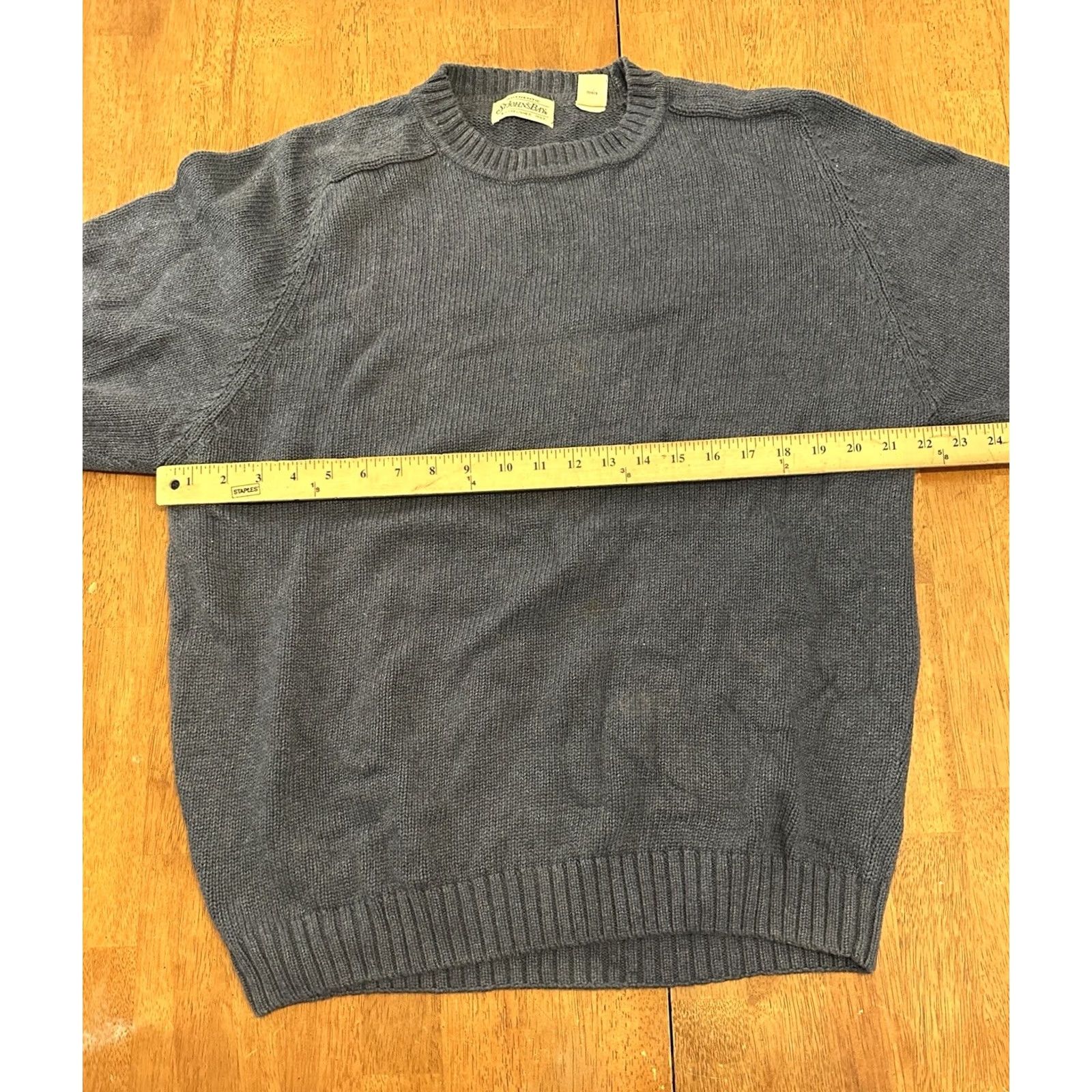 Vintage VINTAGE St. John's Bay Sweater Adult M Grayish Navy Blue Cotton Knit Pullover Crew Neck Long Sleeve Casual Outdoor Hiking Walking Fall Winter Mens Size US M / EU 48-50 / 2 - 6 Thumbnail