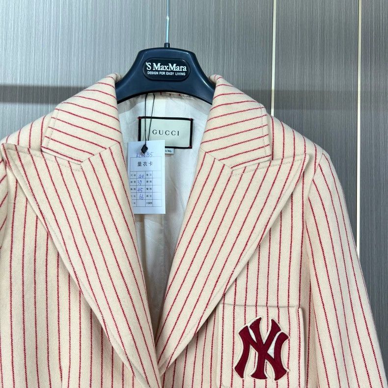 Gucci Gucci MLB co-branded embroidered striped wool suit 2504-Nex Size S / US 4 / IT 40 - 3 Thumbnail