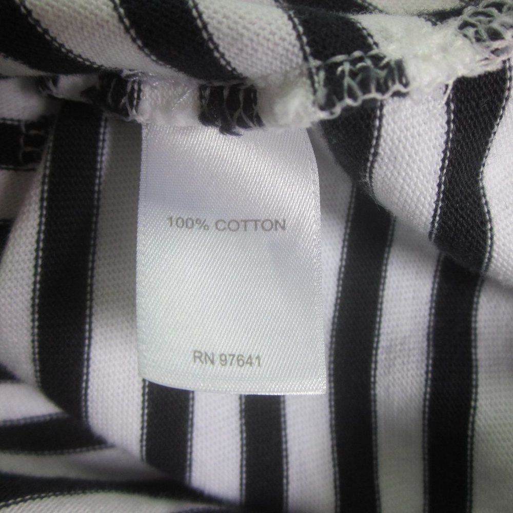 Alex Mill J Jill 100% Cotton Black White Striped Dress Womens Size L P Size L / US 10 / IT 46 - 6 Thumbnail