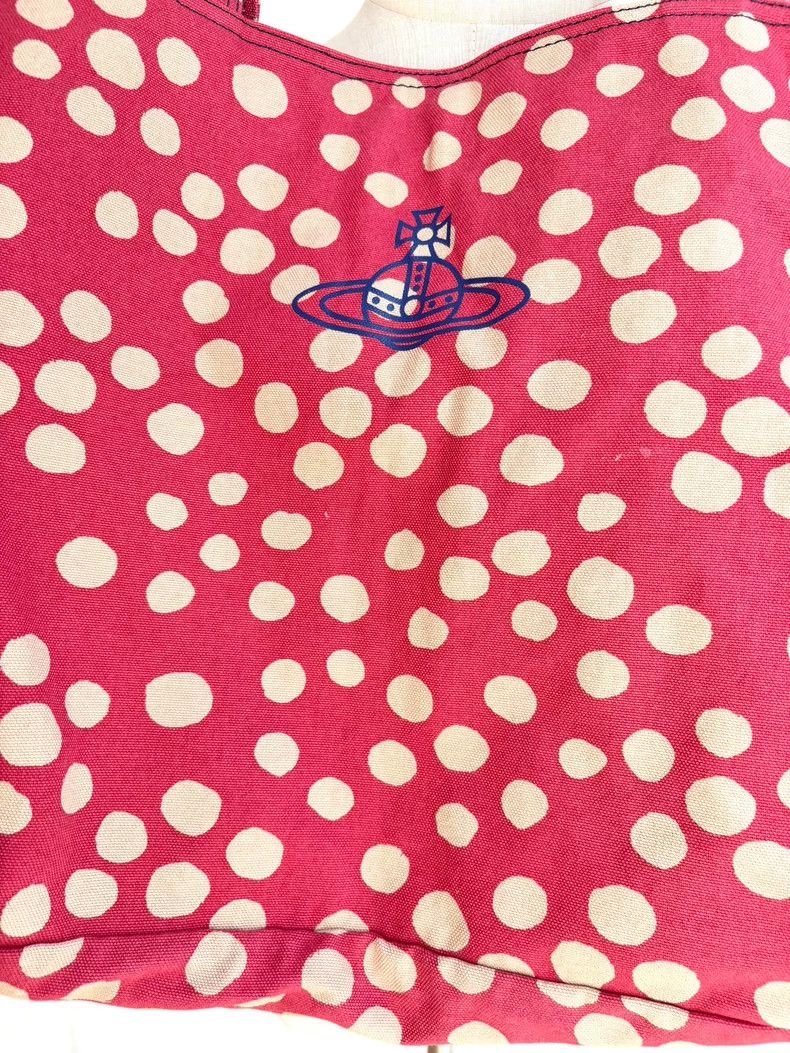 Vivienne Westwood Vivienne Westwood size os Pink polka dot canvas shoulder ba Size ONE SIZE - 4 Thumbnail