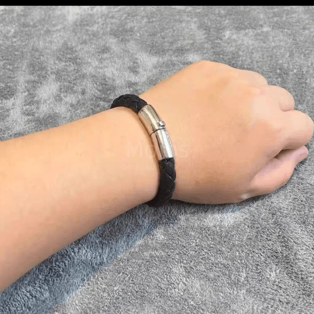 Prada Prada Leather Woven Bracelet. Size ONE SIZE - 3 Thumbnail