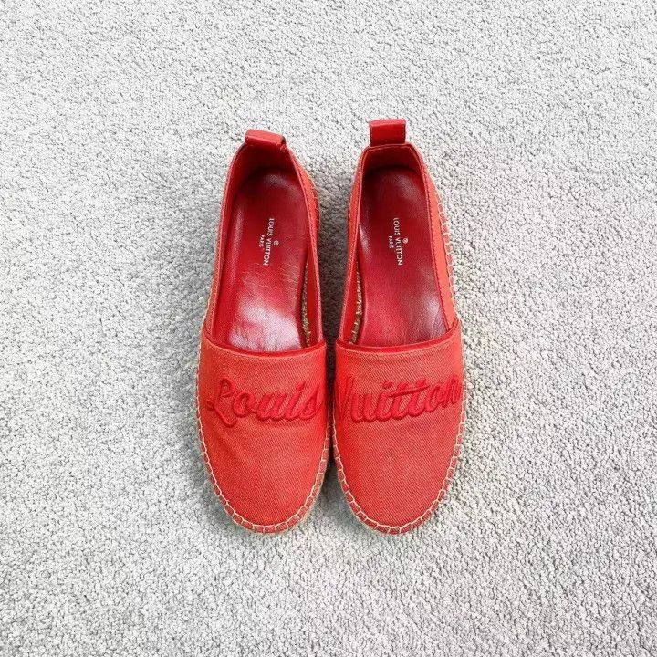 Louis Vuitton Louis Vuitton Red Slip-On Casual Shoes -2508 Size US 5 / EU 37 - 4 Thumbnail