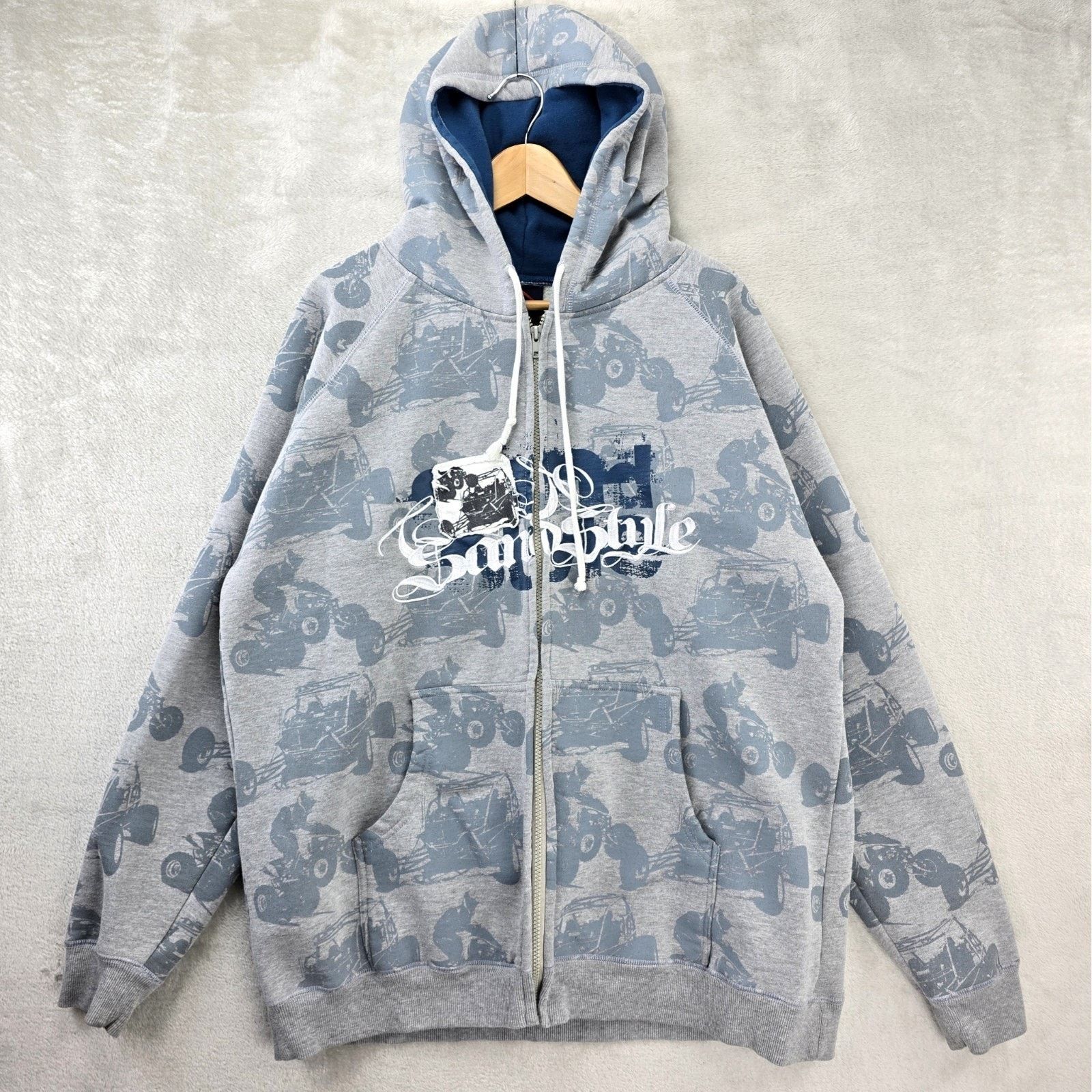 Other Vintage Sand Ste Zip Up Hoodie XL AOP Motocross ATV Y2K Size US XL / EU 56 / 4 - 1 Thumbnail
