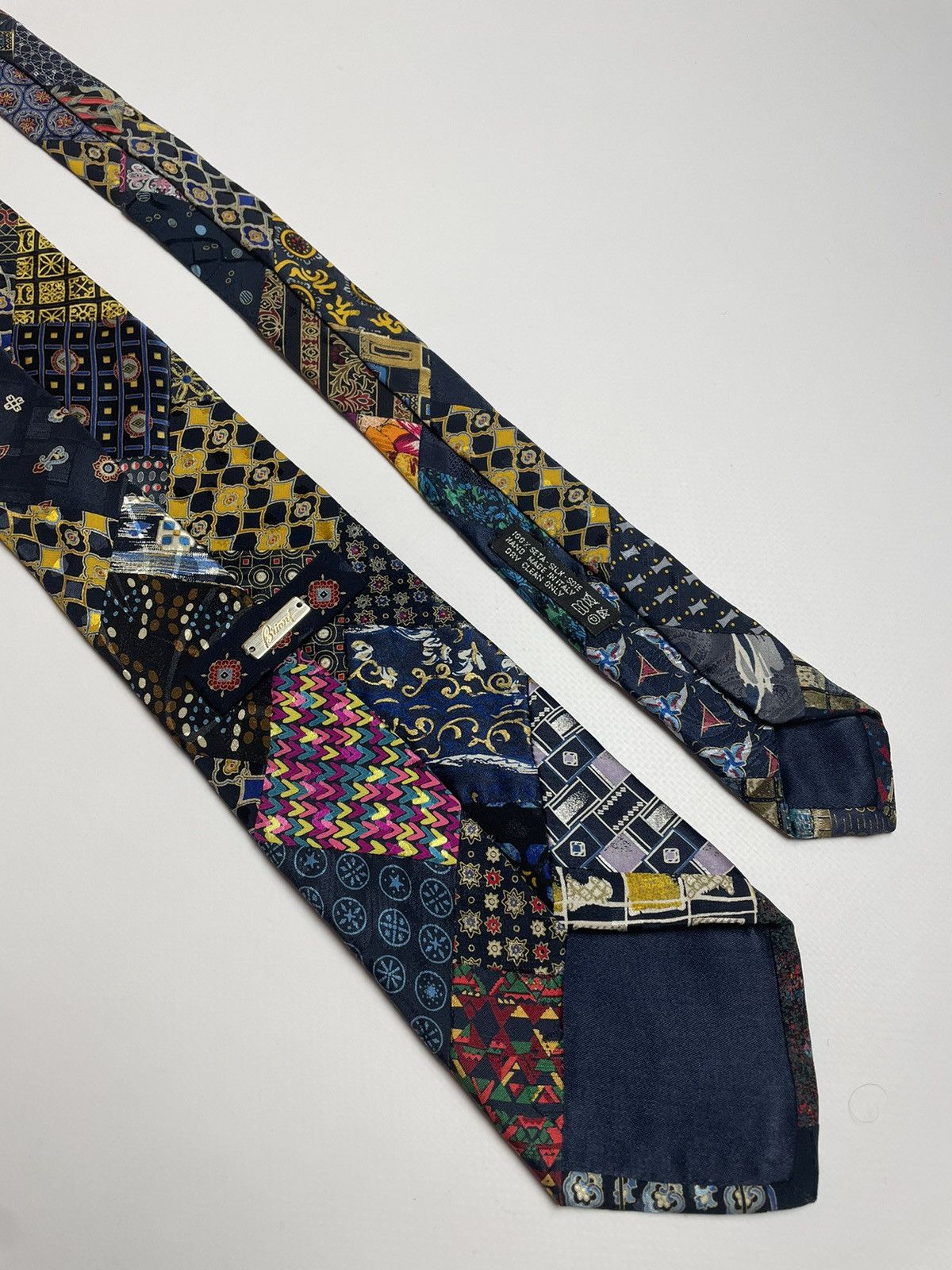 Brioni Rare Brioni Patch Work Silk Tie Size ONE SIZE - 2 Thumbnail