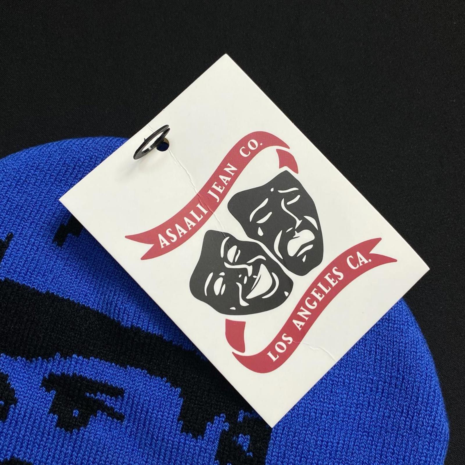 Other Rare Asaali Cartel Skully No Cuff Knit Blue Beanie Hats OS Size ONE SIZE - 6 Thumbnail