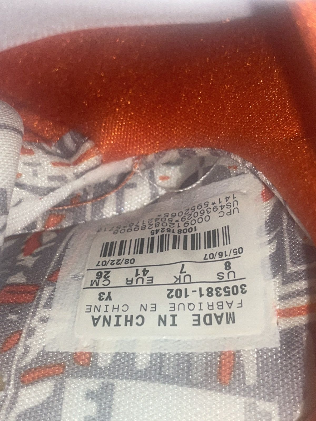 JORDAN (ORANGE WHITE 8s)