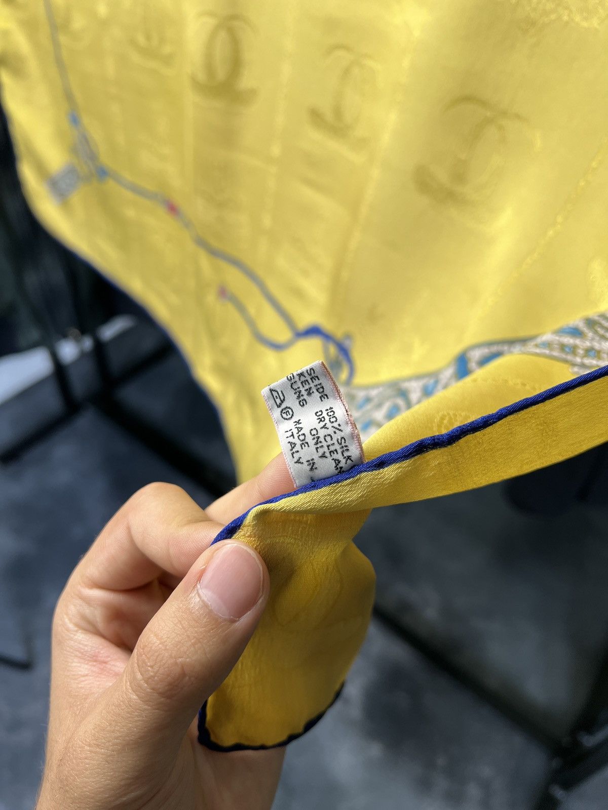 Cartier Vintage Cartier Yellow Silk Scarf Jewelry Print Paris Size ONE SIZE - 4 Thumbnail