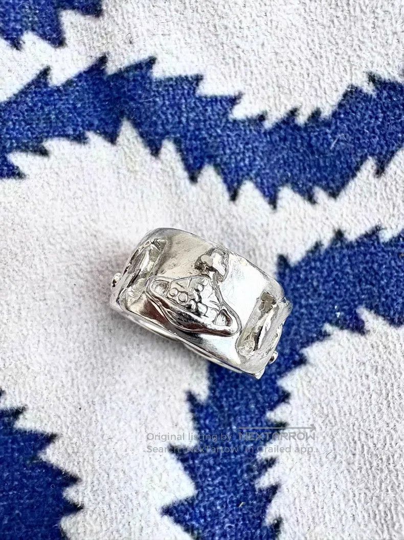 Vivienne Westwood Vivienne Westwood Large Saturn Cuban Link Ring Size ONE SIZE - 3 Thumbnail