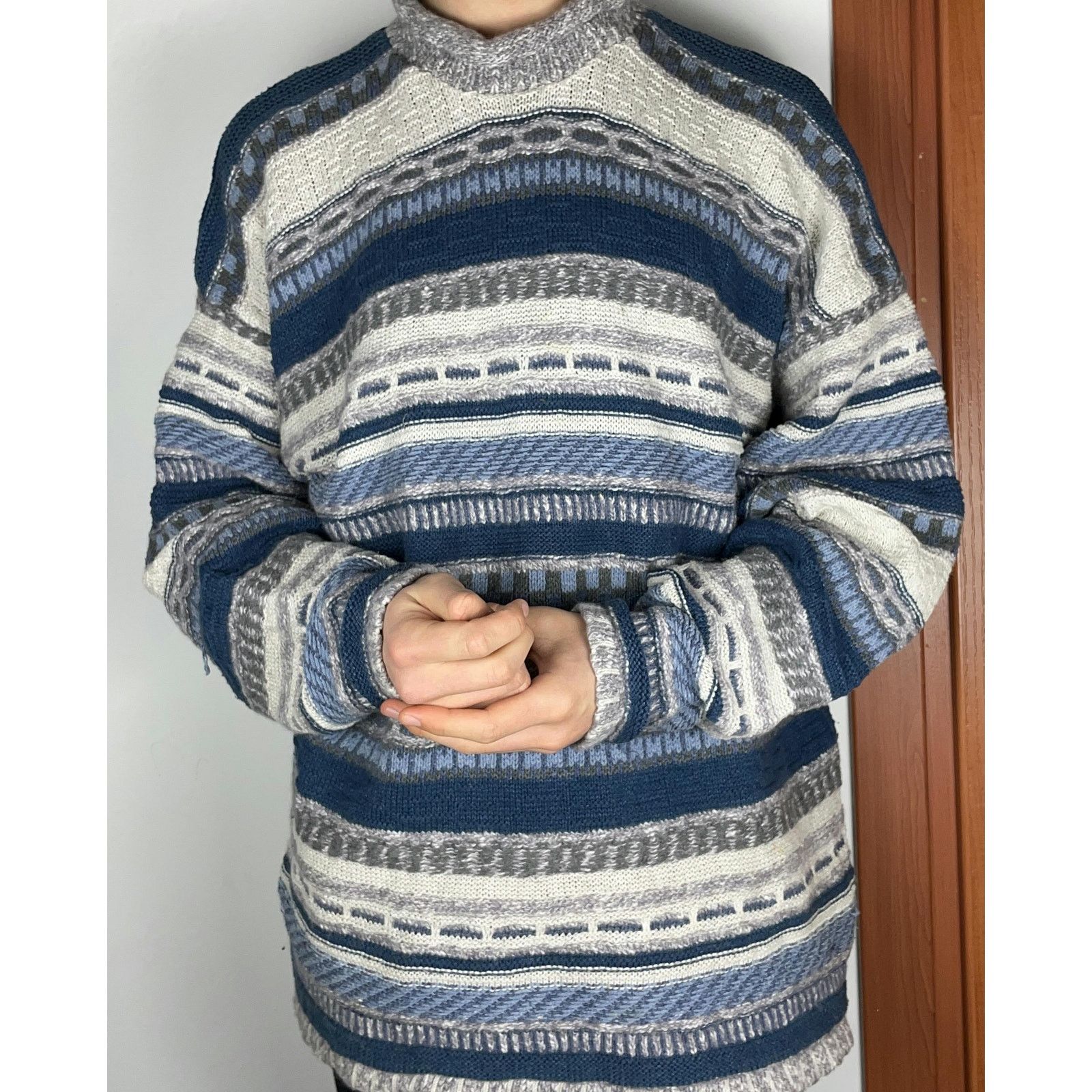 Other VTG Men's Multicolor Cotton Knit Sweater EURO 50 Size US M / EU 48-50 / 2 - 2 Thumbnail