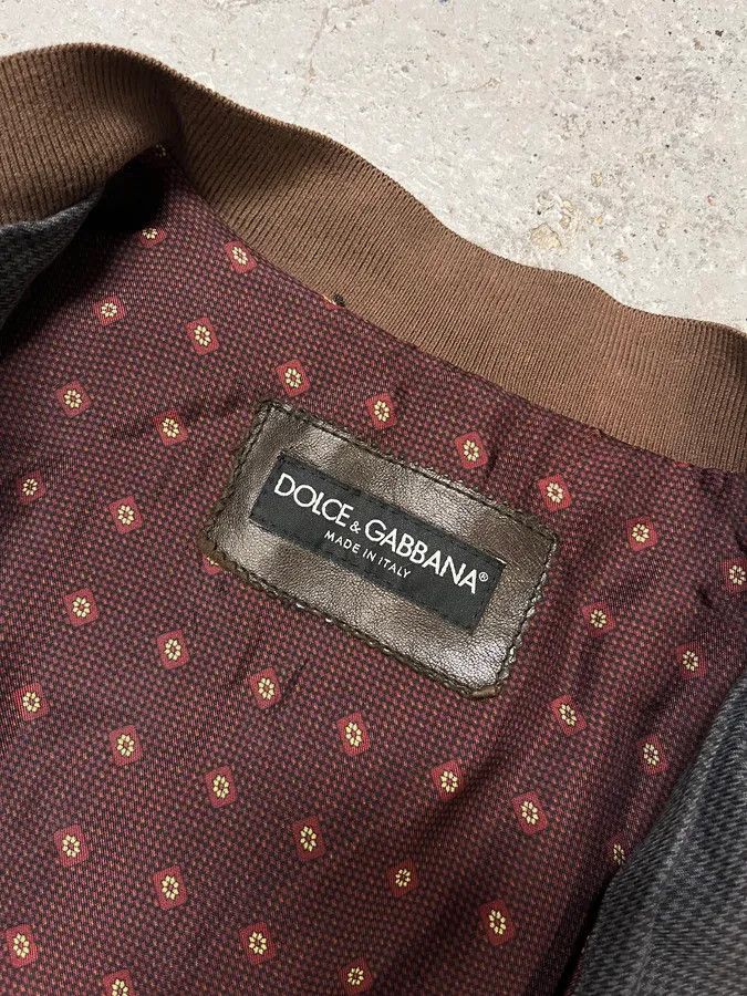 Dolce & Gabbana 2000s Dolce & Gabbana Black Leather Buttoned Bomber Jacket Size XS / US 0-2 / IT 36-38 - 9 Thumbnail