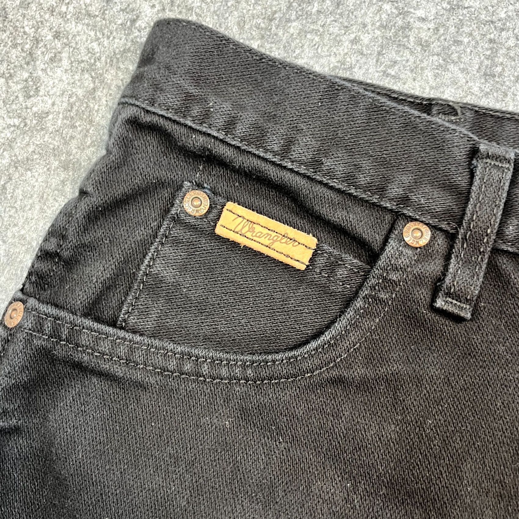 Wrangler VINTAGE Wrangler Jeans Relaxed Straight 34 30 Black 100% Cotton VTG Cowboy Western Jeans Mens Size US 34 / EU 50 - 7 Thumbnail