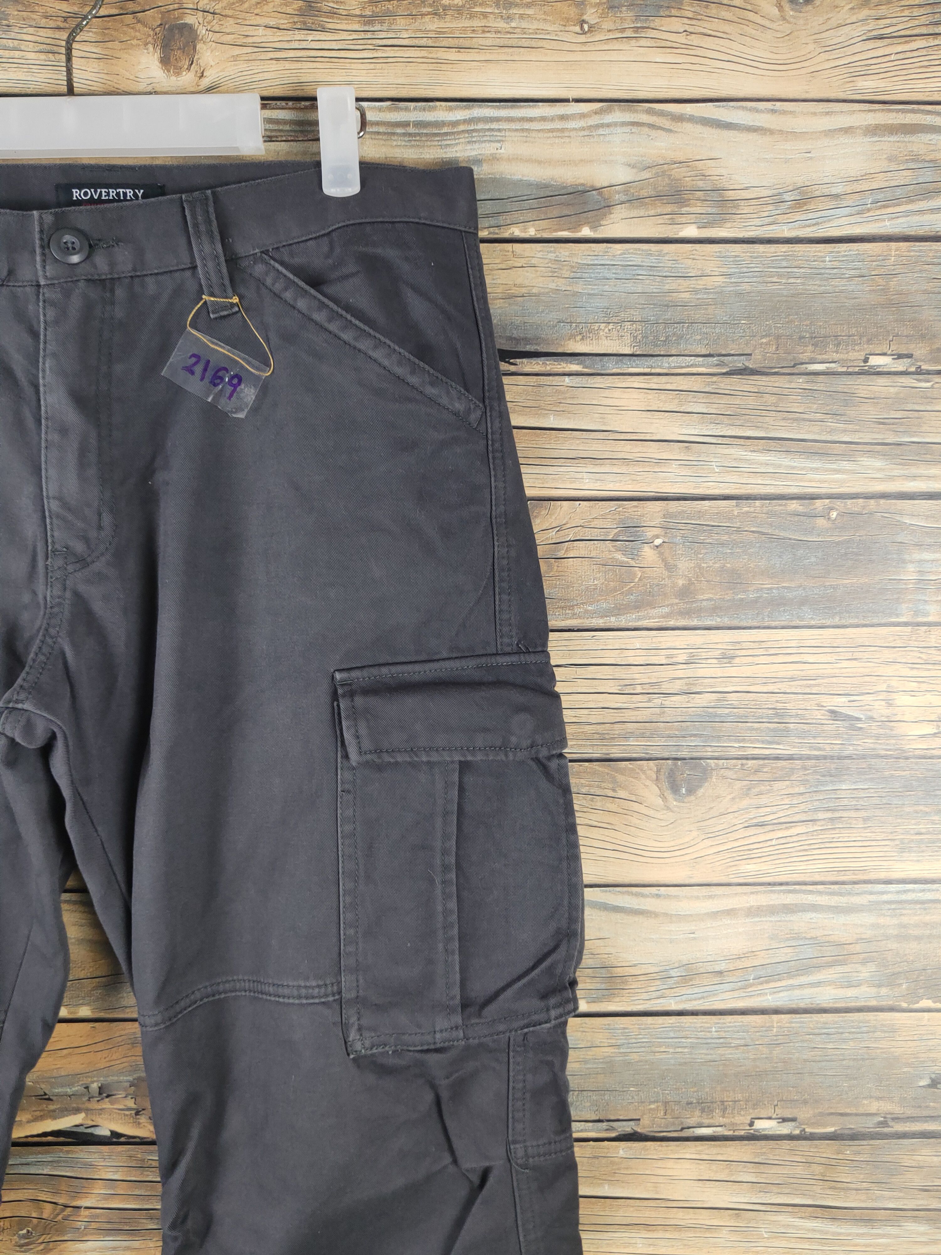 Japanese Brand DL Rovertry Dark Gray Multipocket Cargo Pants #2169 Size US 33 - 5 Thumbnail