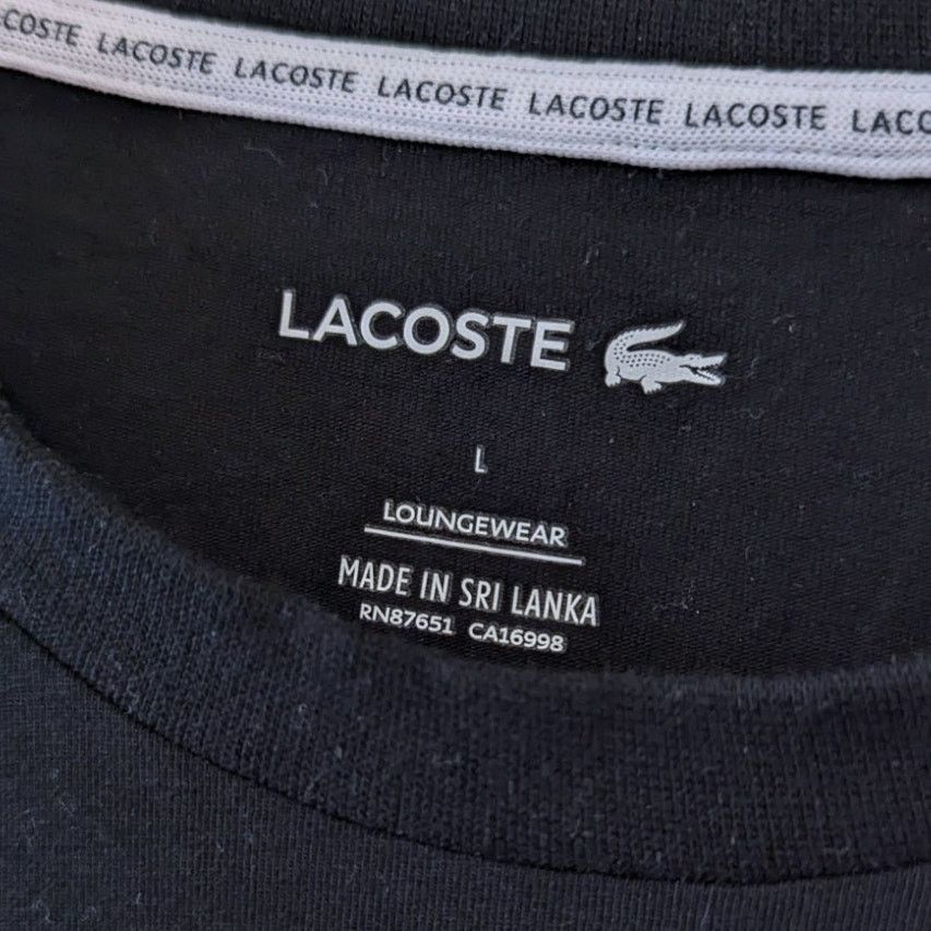 Lacoste Lacoste Loungewear Black Logo Short Sleeve Tshirt Large Size US L / EU 52-54 / 3 - 4 Thumbnail