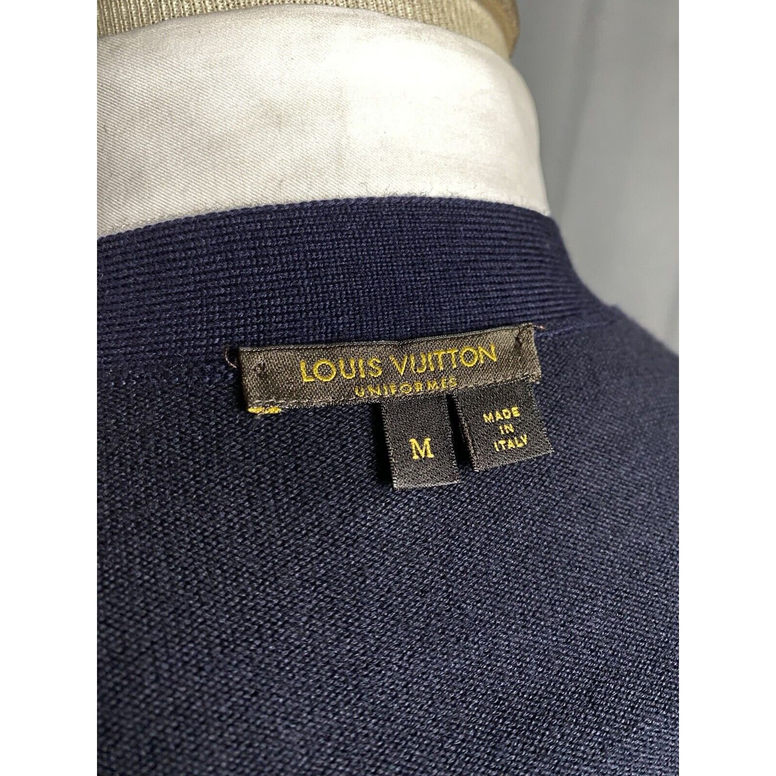 Louis Vuitton Louis Vuitton Men's Blue Wool Cardigan Sweater Size M Size US M / EU 48-50 / 2 - 9 Thumbnail