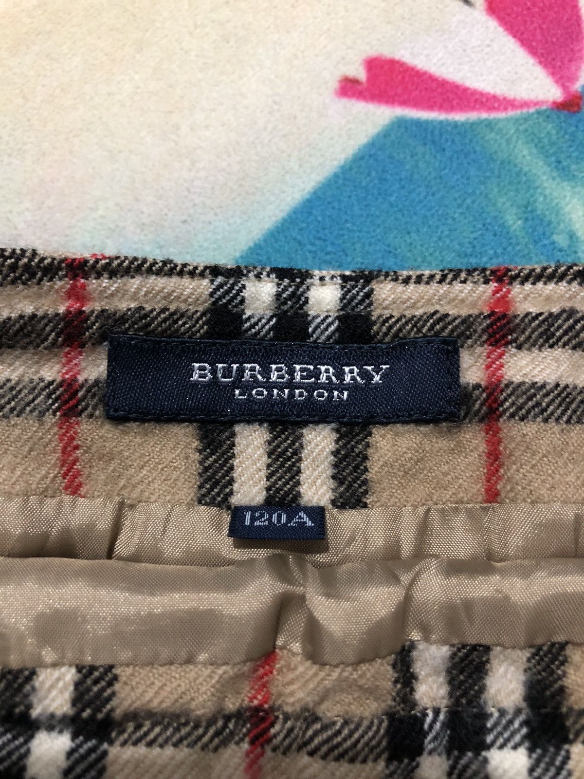 Burberry × Designer × Vintage Burberry Mini Skirt Youth 120 Size 22" - 3 Thumbnail